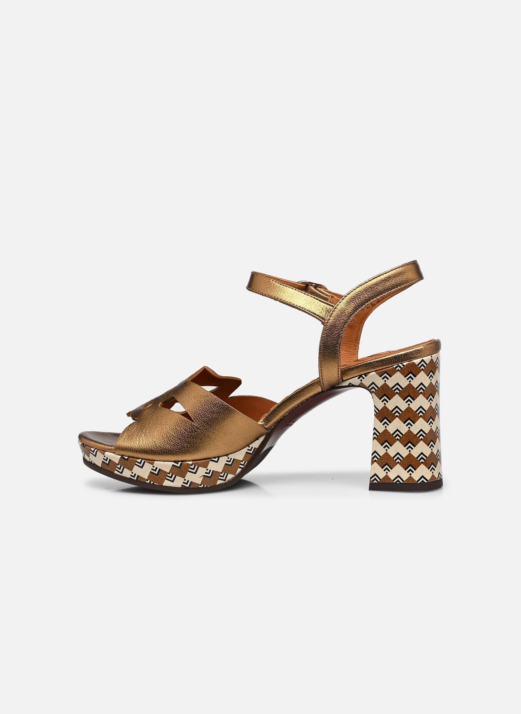 Sandalen KEMADA48 dames goud en brons Chie Mihara Sandalen KEMADA48 dames goud en brons Dali bronce Scala cuero