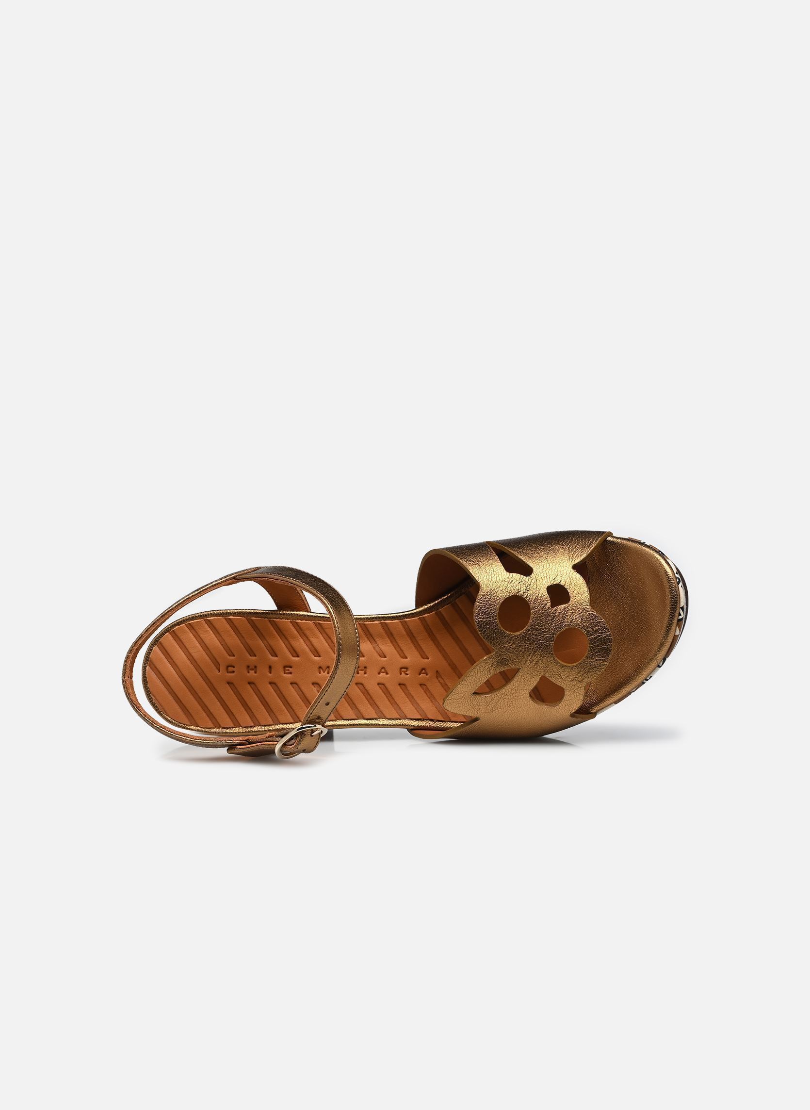 Sandalen KEMADA48 dames goud en brons Chie Mihara Sandalen KEMADA48 dames goud en brons Dali bronce Scala cuero