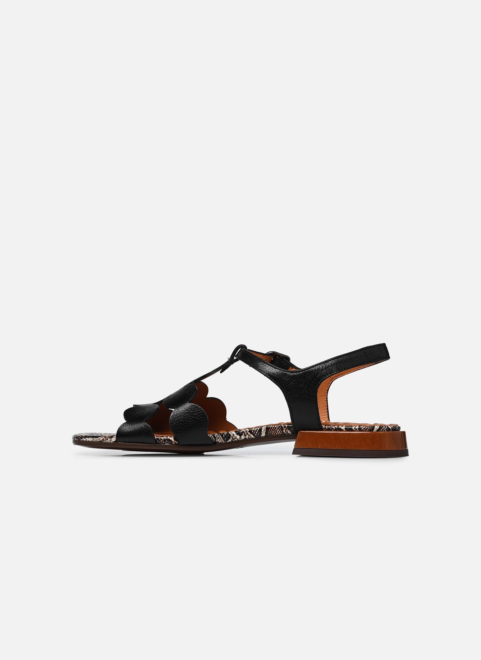 Platte sandalen TYKA dames zwart Chie Mihara Platte sandalen TYKA dames zwart Tuka negro Serpin natur Sucre