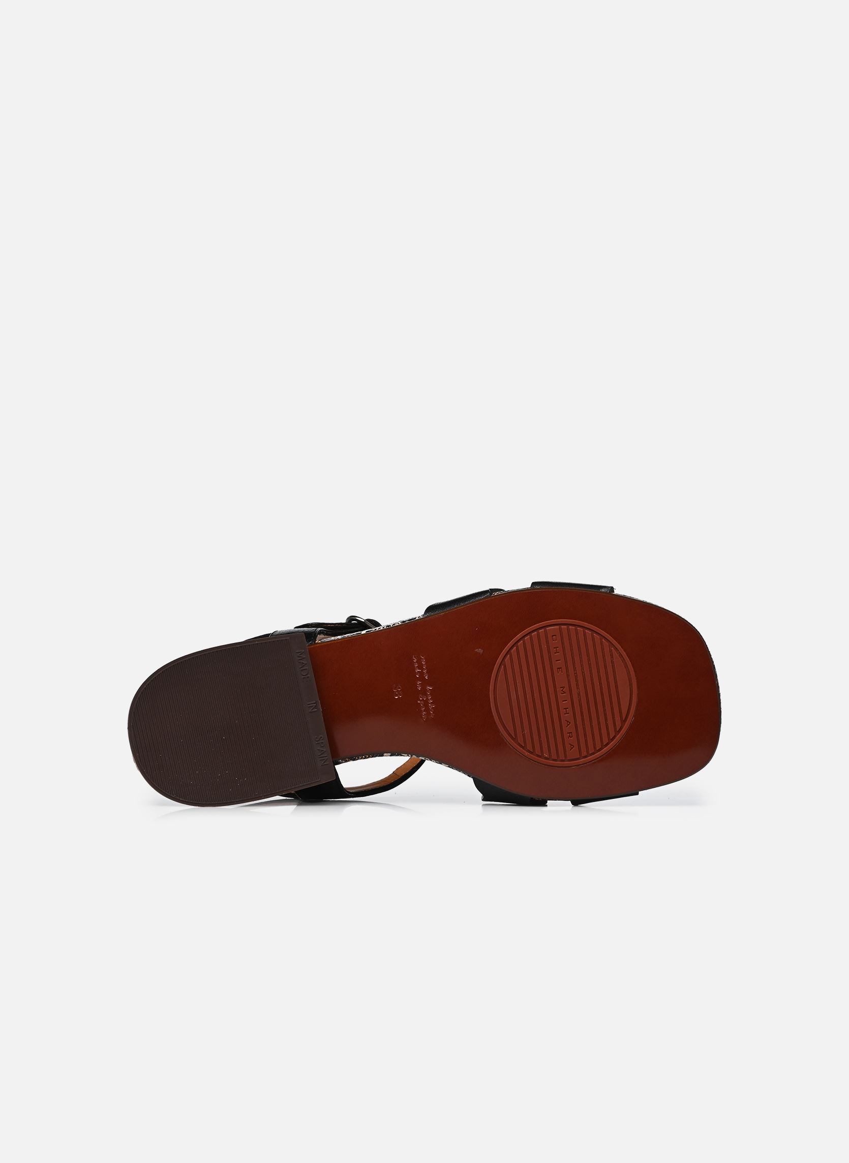 Platte sandalen TYKA dames zwart Chie Mihara Platte sandalen TYKA dames zwart Tuka negro Serpin natur Sucre