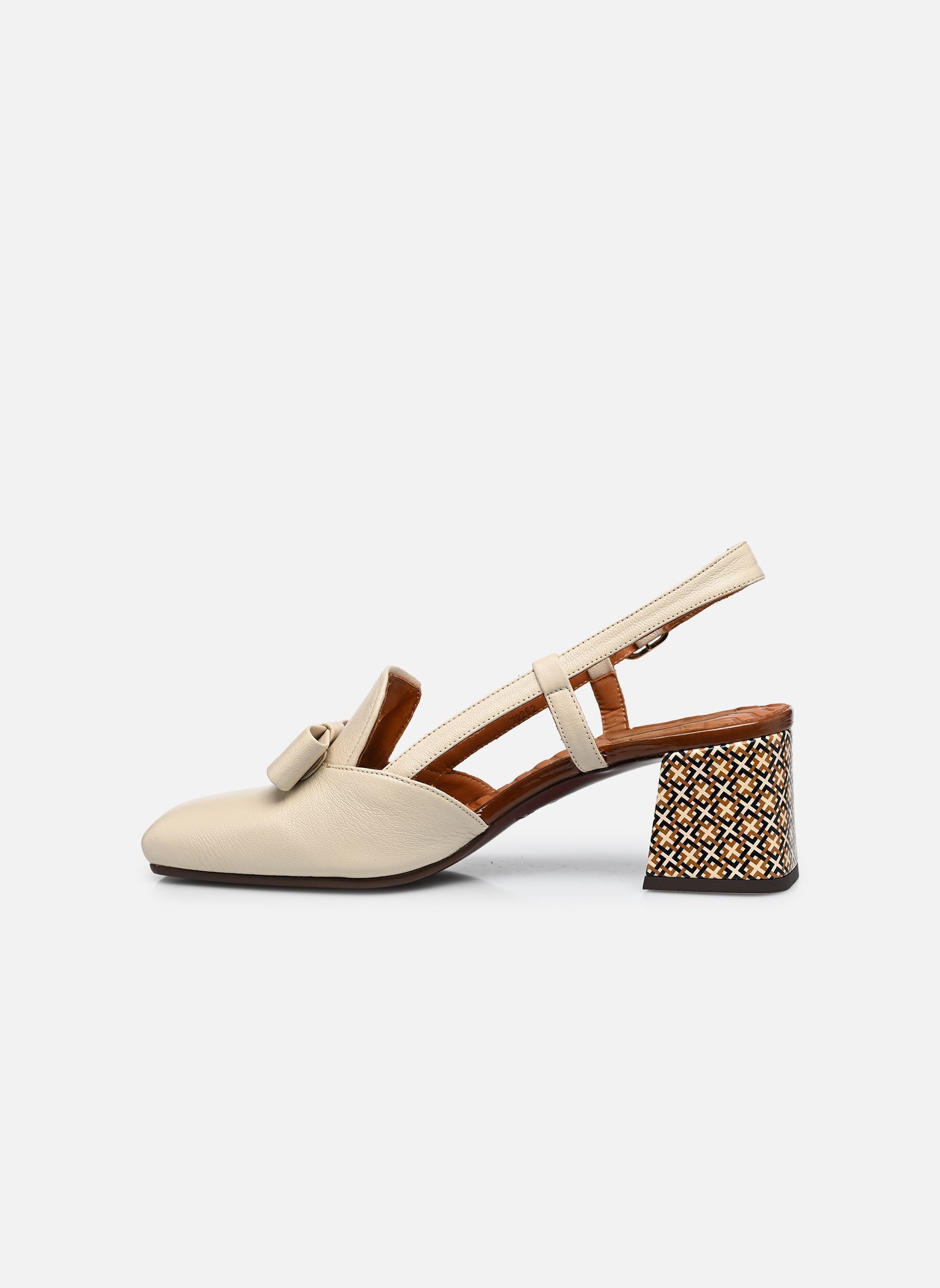 Slingback pumps VYLA dames wit Chie Mihara Slingback pumps VYLA dames wit Kimera leche Sucre castaño Sho