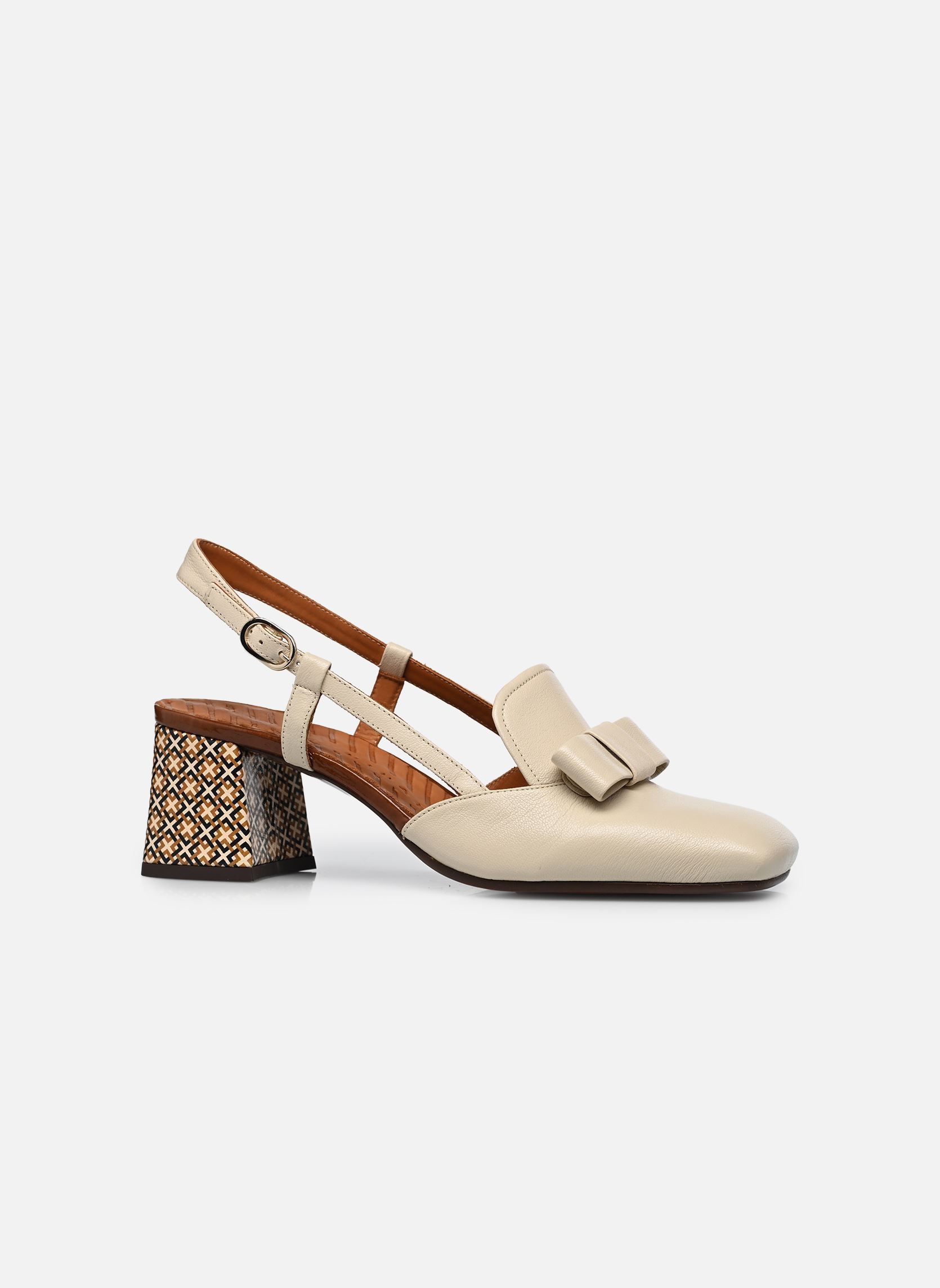 Slingback pumps VYLA dames wit Chie Mihara Slingback pumps VYLA dames wit Kimera leche Sucre castaño Sho