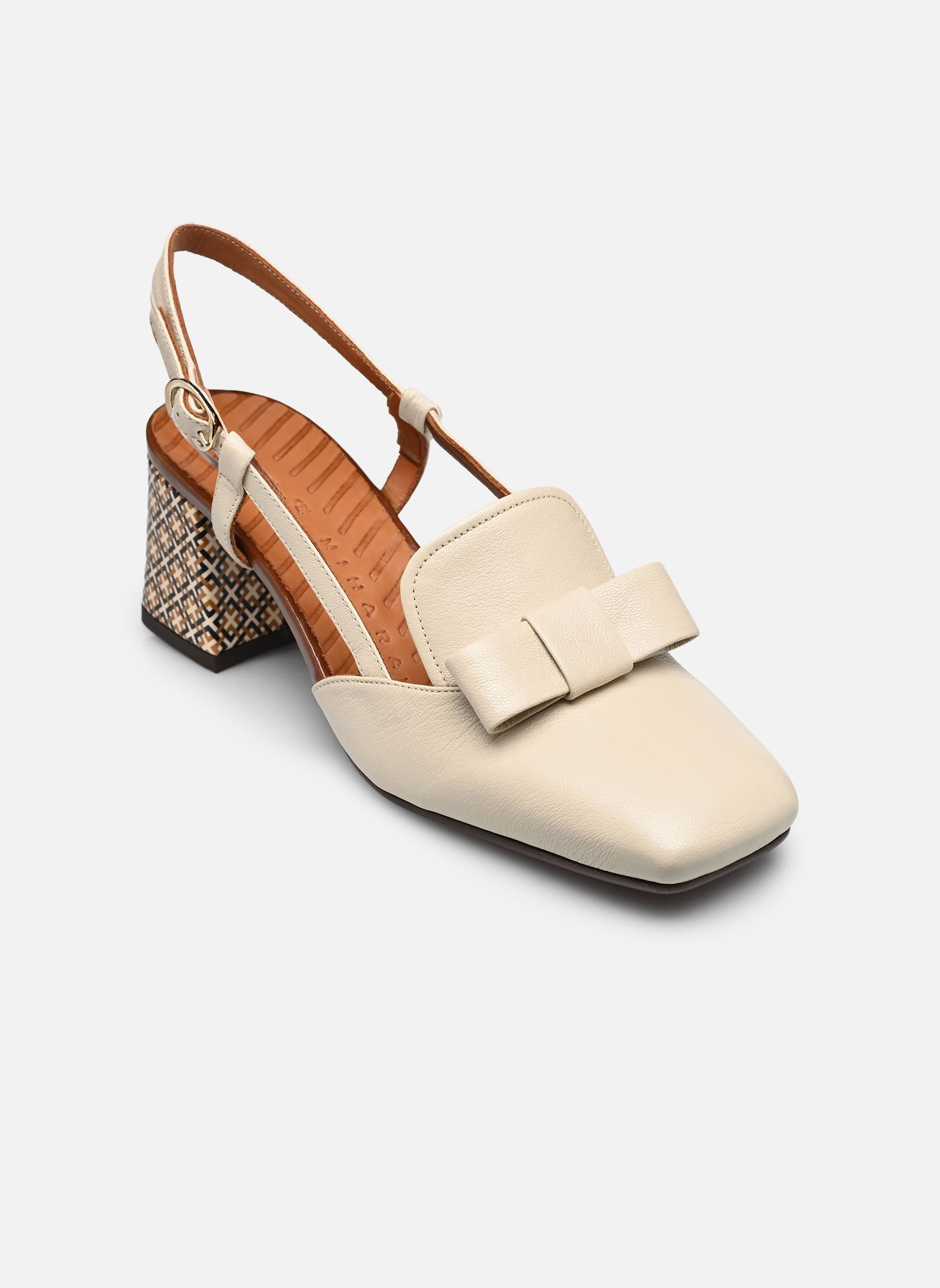 Slingback pumps VYLA dames wit Chie Mihara Slingback pumps VYLA dames wit Kimera leche Sucre castaño Sho