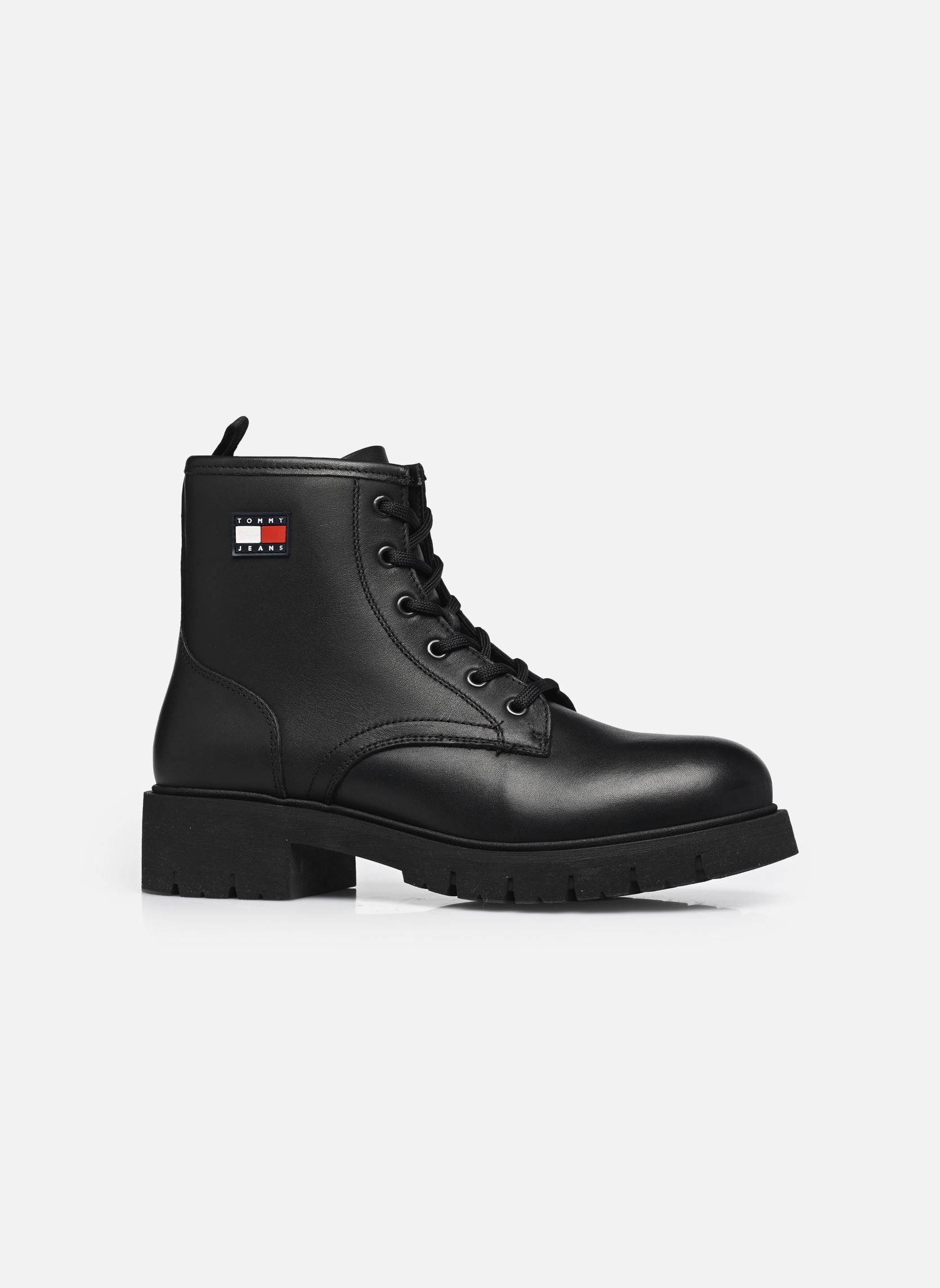 Geschnürte Stiefeletten TJW LACE UP LEATHER damen schwarz Tommy Jeans Geschnürte Stiefeletten TJW LACE UP LEATHER damen schwarz BLACK