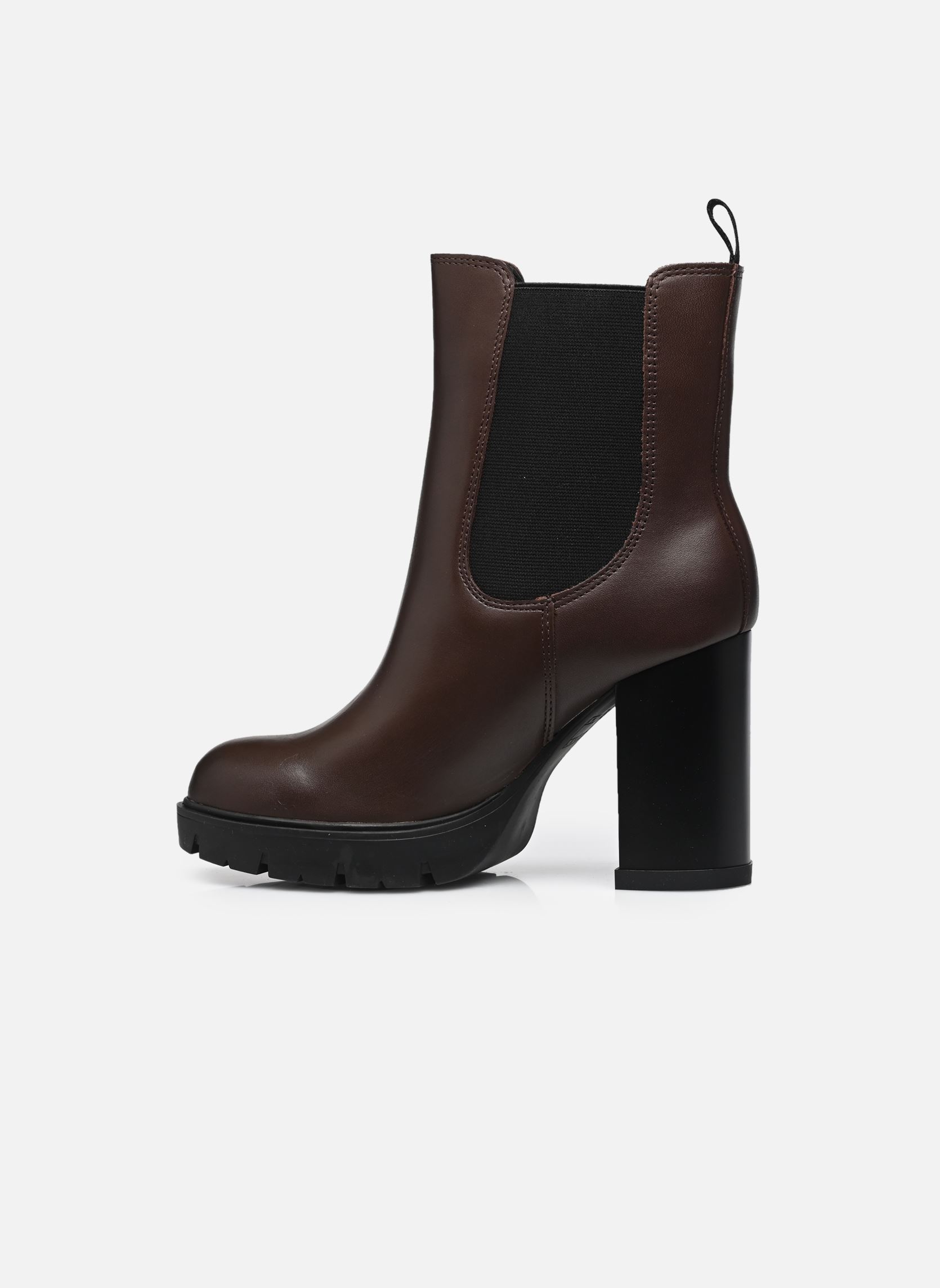 Bottines basses TJW LEATHER HEEL BOO femme marron Tommy Jeans Bottines basses TJW LEATHER HEEL BOO femme marron BROWN