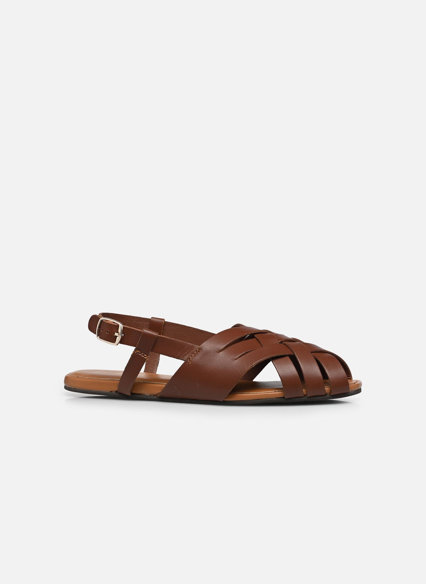 Platte sandalen Kufi - sandales dames bruin Georgia Rose Platte sandalen Kufi - sandales dames bruin COGNAC