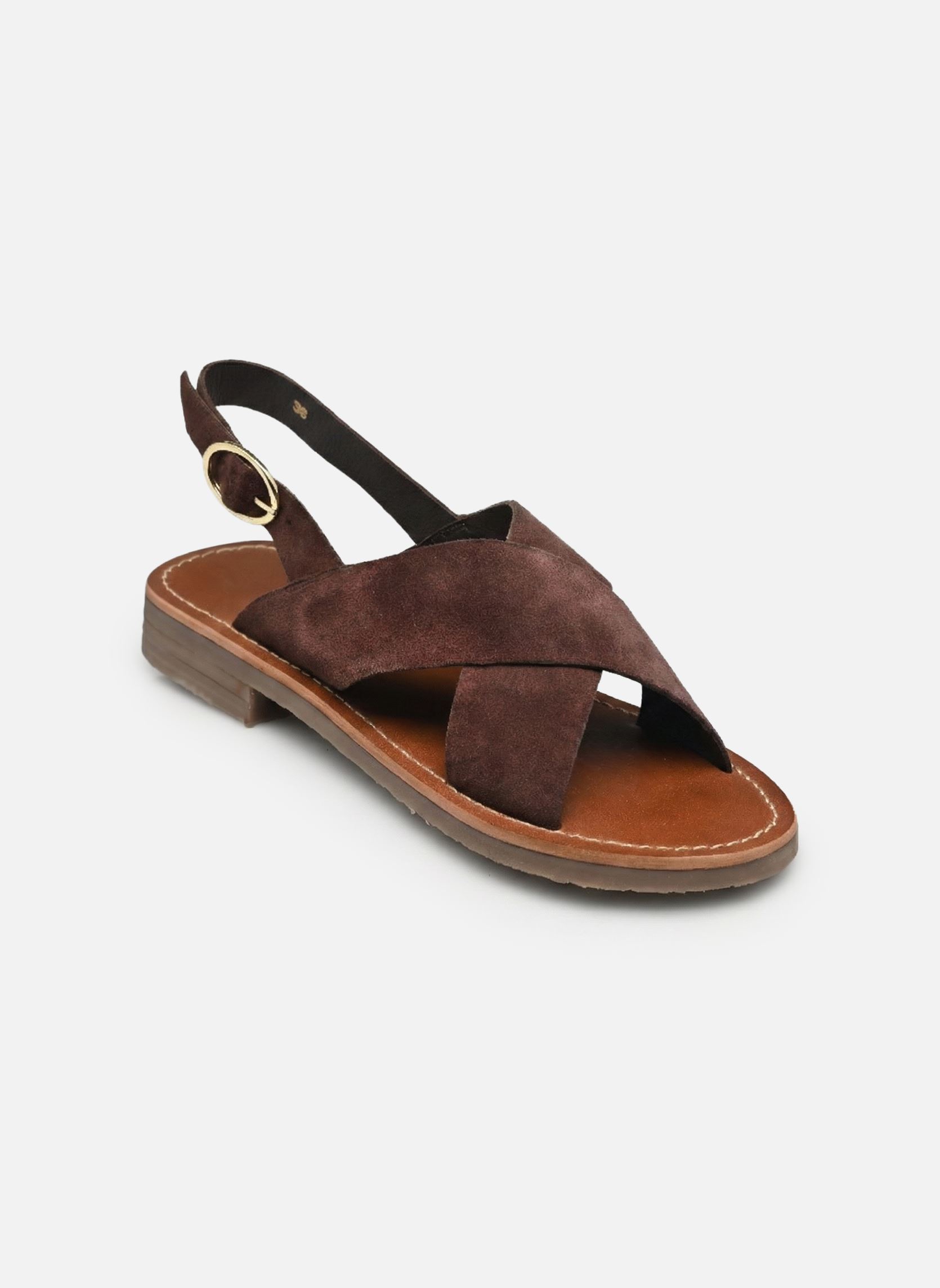 Platte sandalen Karry - sandales dames bruin Georgia Rose Platte sandalen Karry - sandales dames bruin CHOCOLAT