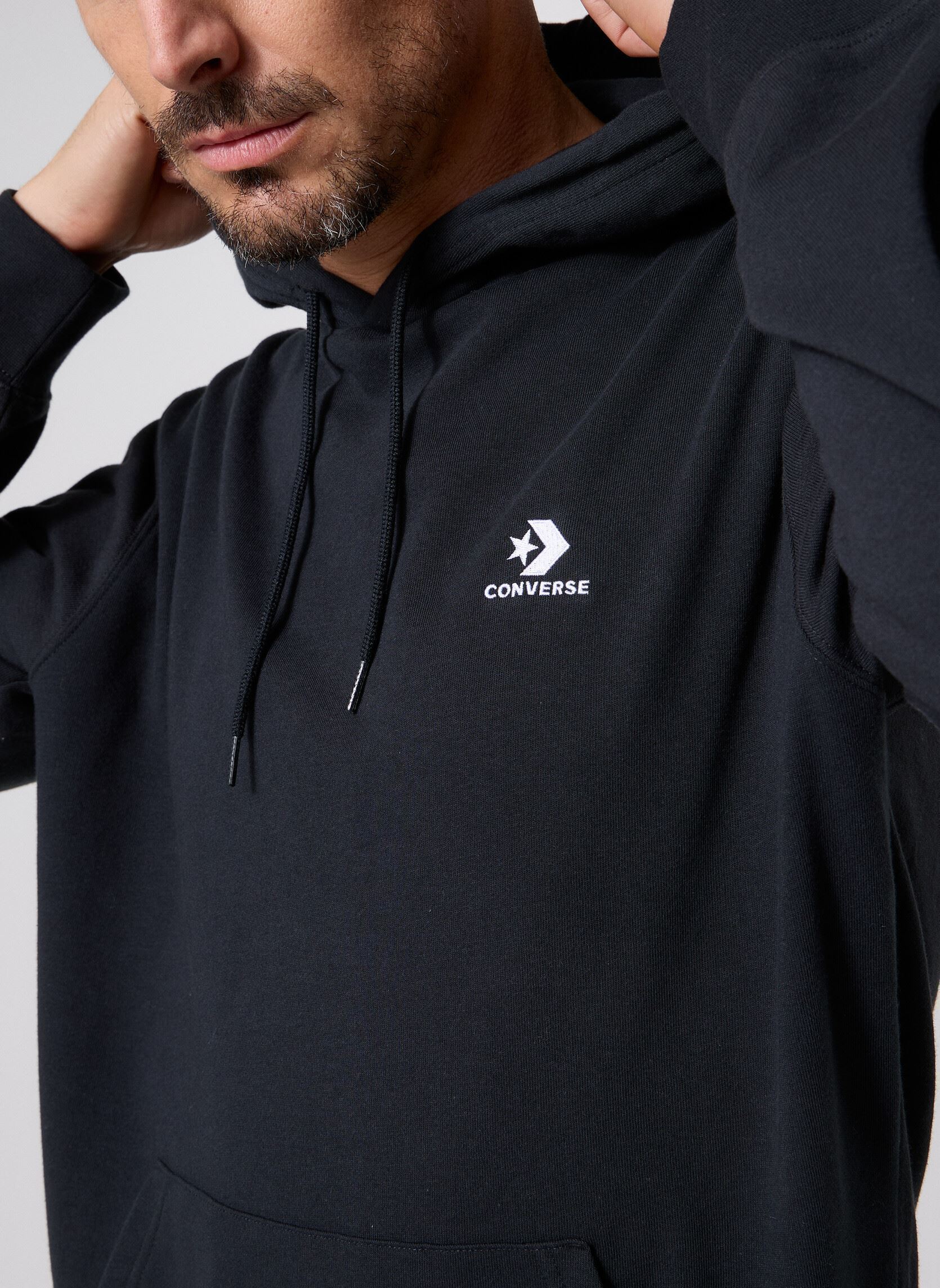Sweats à capuche Star Chev Fz Hoodie homme noir Converse Sweats à capuche Star Chev Fz Hoodie homme noir Black Black
