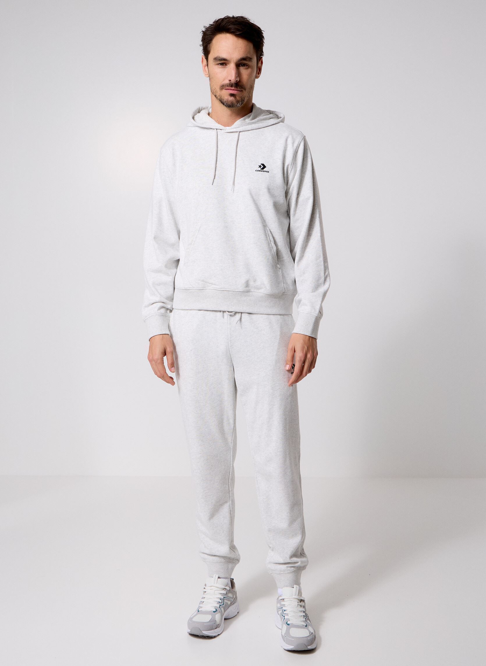 Kapuzenpullover Star Chev Fz Hoodie herren grau Converse Kapuzenpullover Star Chev Fz Hoodie herren grau Lt Grey Heather Grey