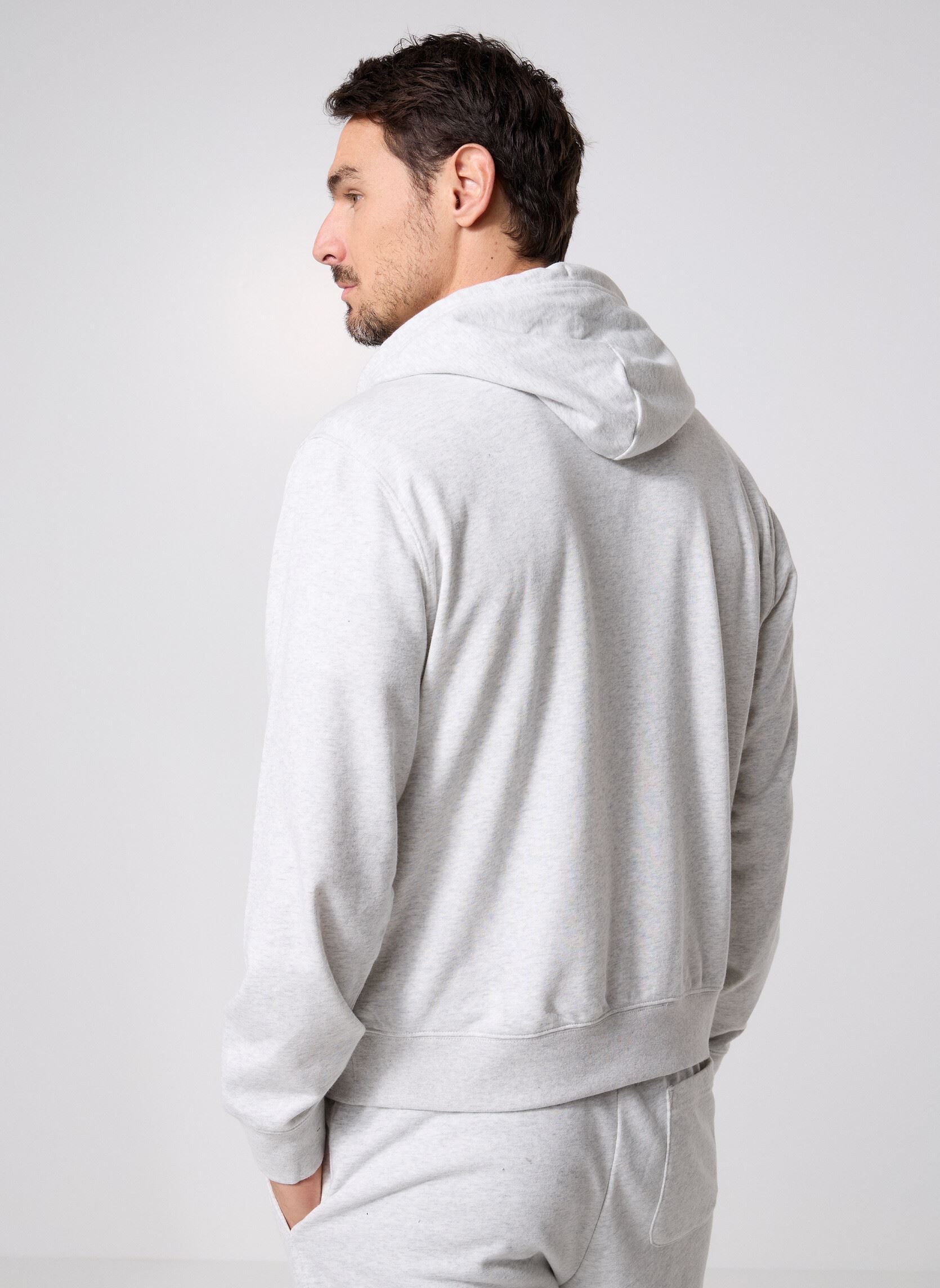 Kapuzenpullover Star Chev Fz Hoodie herren grau Converse Kapuzenpullover Star Chev Fz Hoodie herren grau Lt Grey Heather Grey