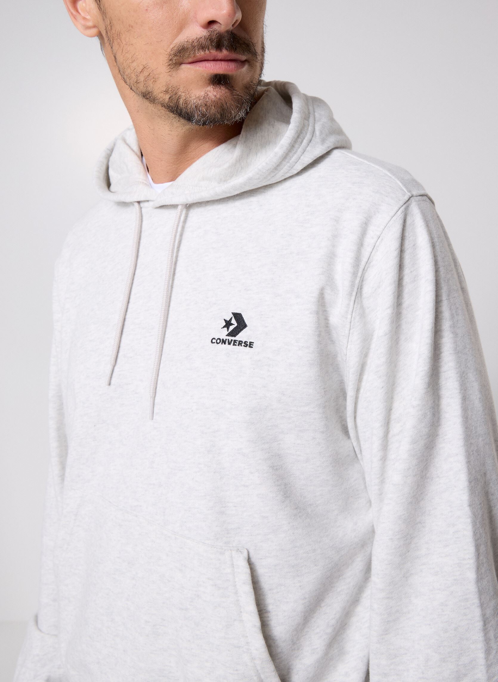 Kapuzenpullover Star Chev Fz Hoodie herren grau Converse Kapuzenpullover Star Chev Fz Hoodie herren grau Lt Grey Heather Grey