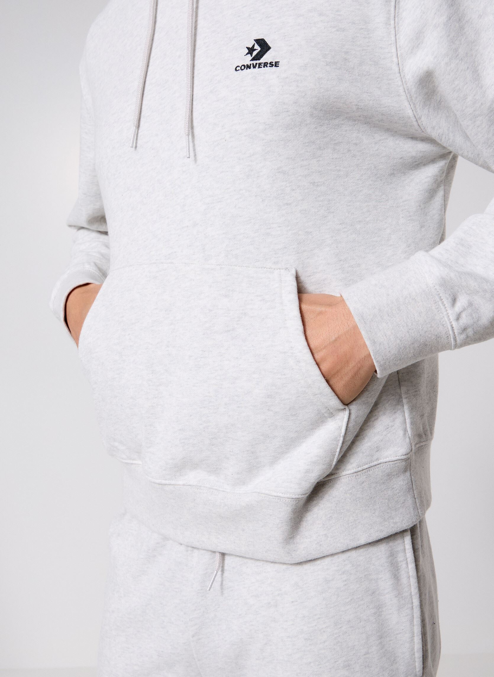 Kapuzenpullover Star Chev Fz Hoodie herren grau Converse Kapuzenpullover Star Chev Fz Hoodie herren grau Lt Grey Heather Grey