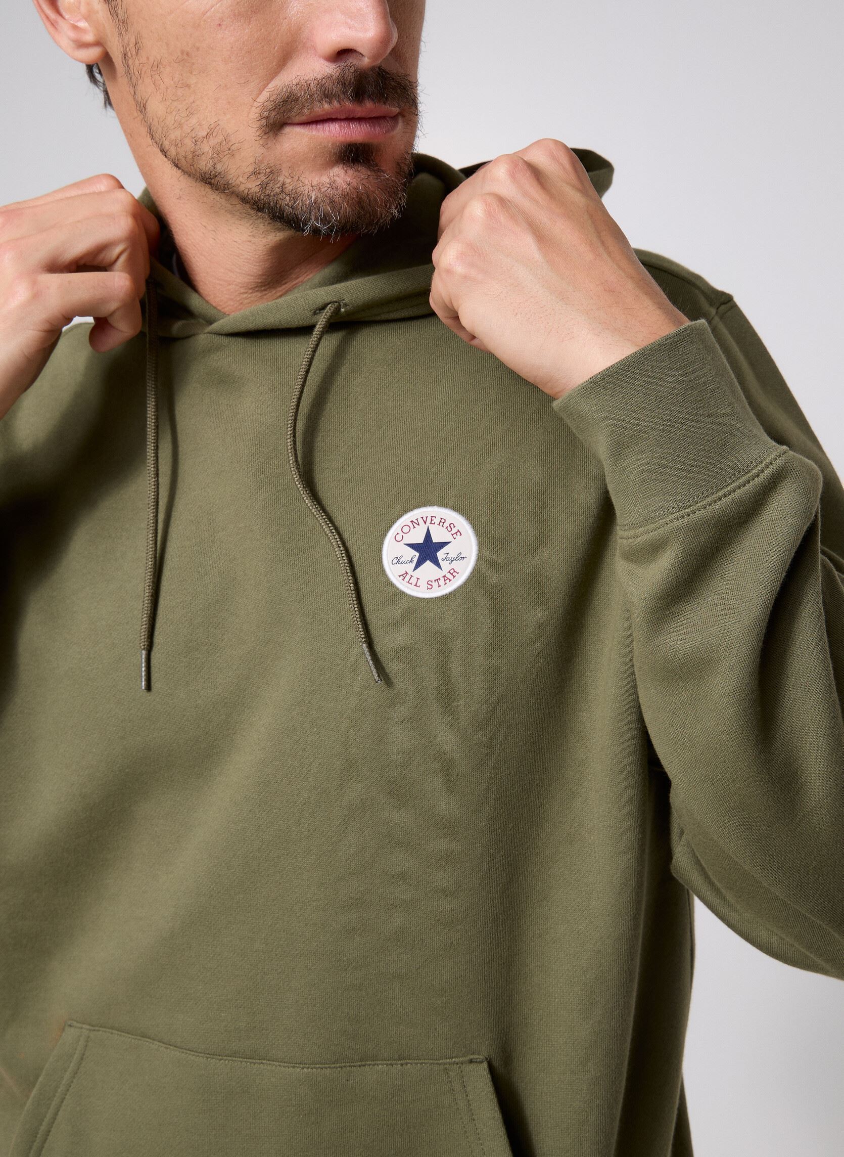 Hoodies Chuck Patch Hoodie heren groen Converse Hoodies Chuck Patch Hoodie heren groen Utility Green Green