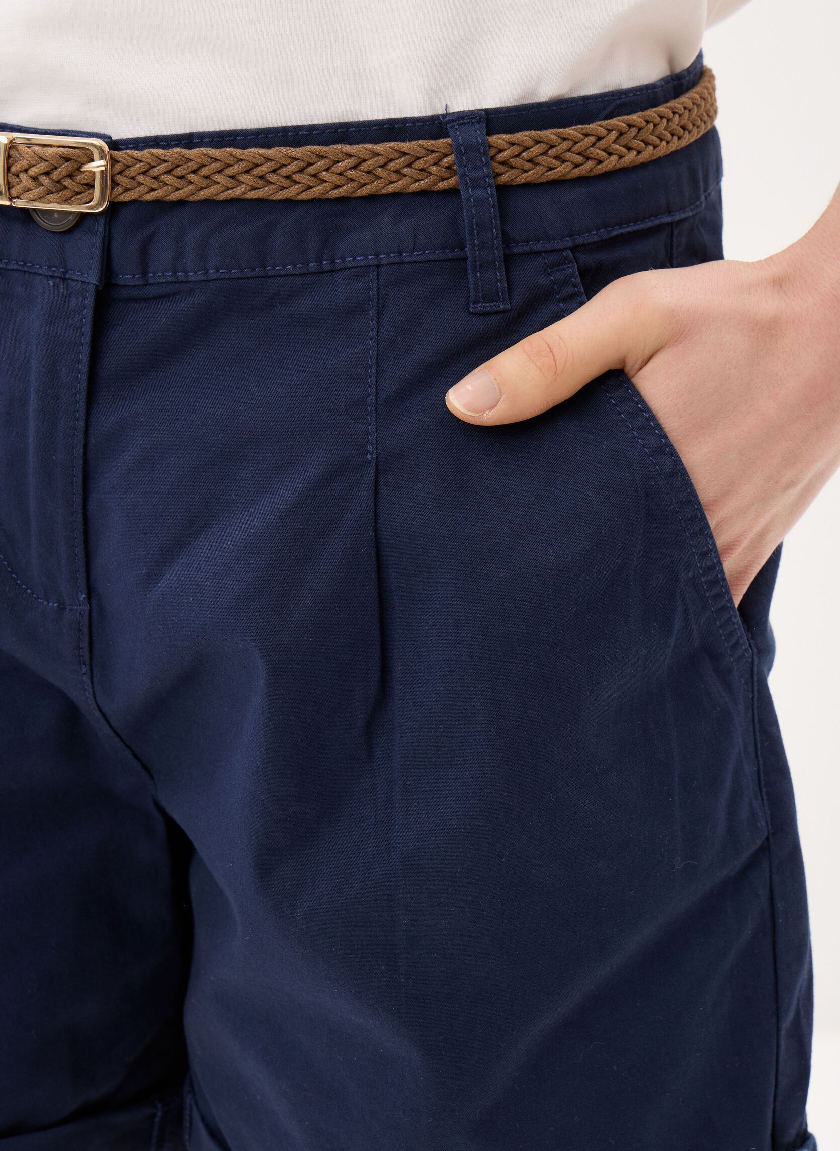 Shorts SHORT-CHINO femme bleu MADE BY Shorts SHORT-CHINO femme bleu BLACK IRIS