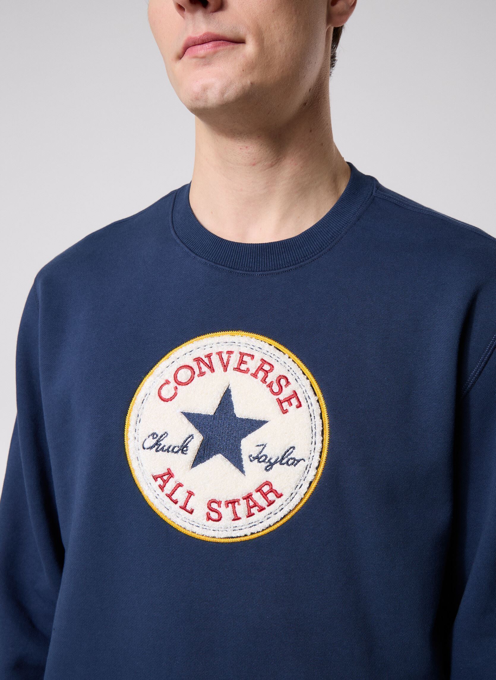 Sweats Chenille Htg Fleece homme bleu Converse Sweats Chenille Htg Fleece homme bleu Navy Blue