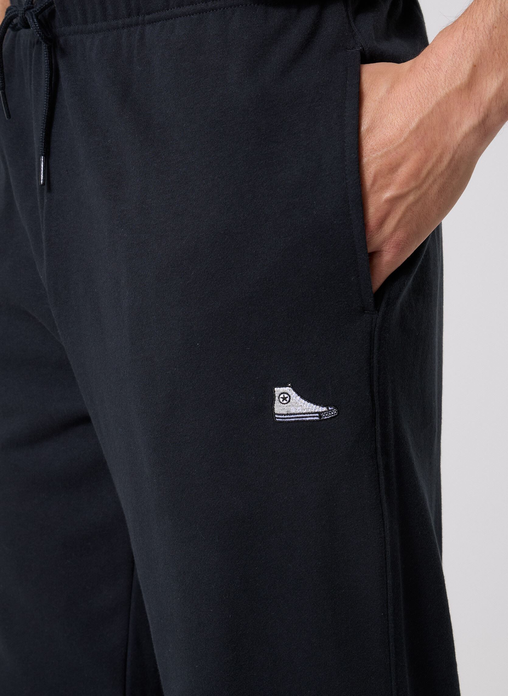 Joggingbroeken Open Hem Sneaker Pat heren zwart Converse Joggingbroeken Open Hem Sneaker Pat heren zwart Black Black