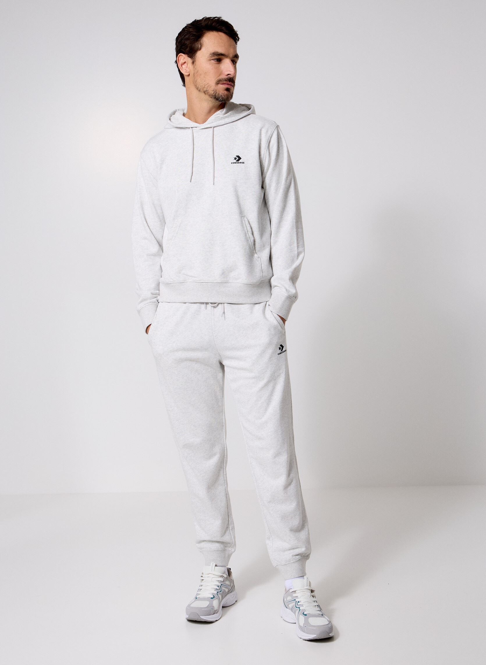 Joggingbroeken Std Fit Str Chv Pant heren grijs Converse Joggingbroeken Std Fit Str Chv Pant heren grijs Lt Grey Heather Grey