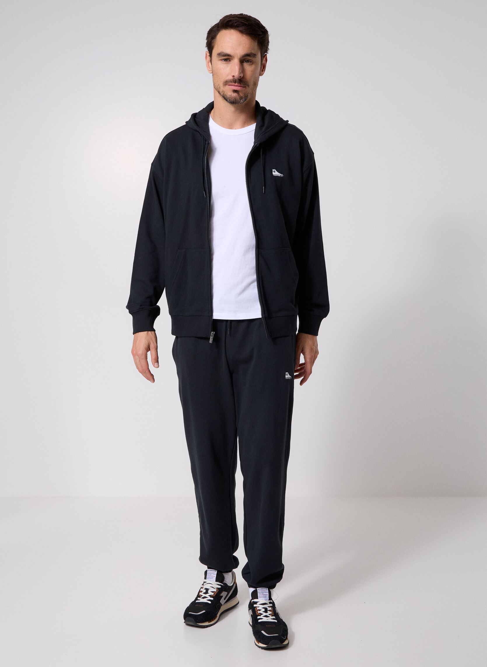 Hoodies Sneaker Patch Fz heren zwart Converse Hoodies Sneaker Patch Fz heren zwart Black Black