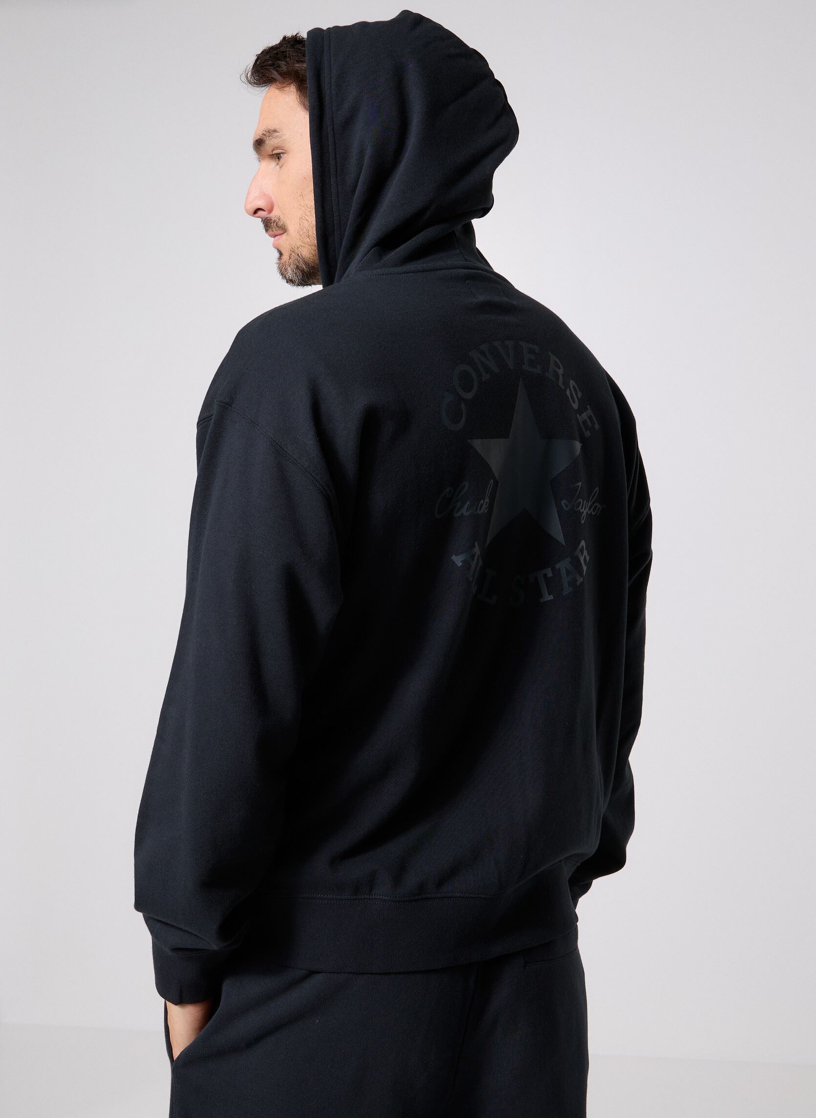 Hoodies Sneaker Patch Fz heren zwart Converse Hoodies Sneaker Patch Fz heren zwart Black Black