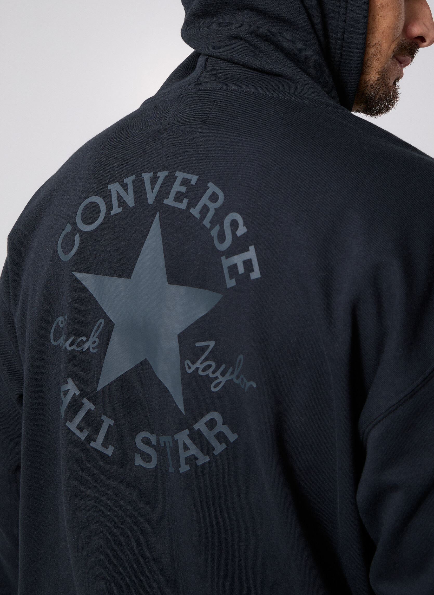 Hoodies Sneaker Patch Fz heren zwart Converse Hoodies Sneaker Patch Fz heren zwart Black Black