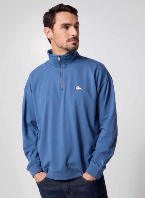 Converse Sweats zippés Snker Patch Half Zip homme bleu