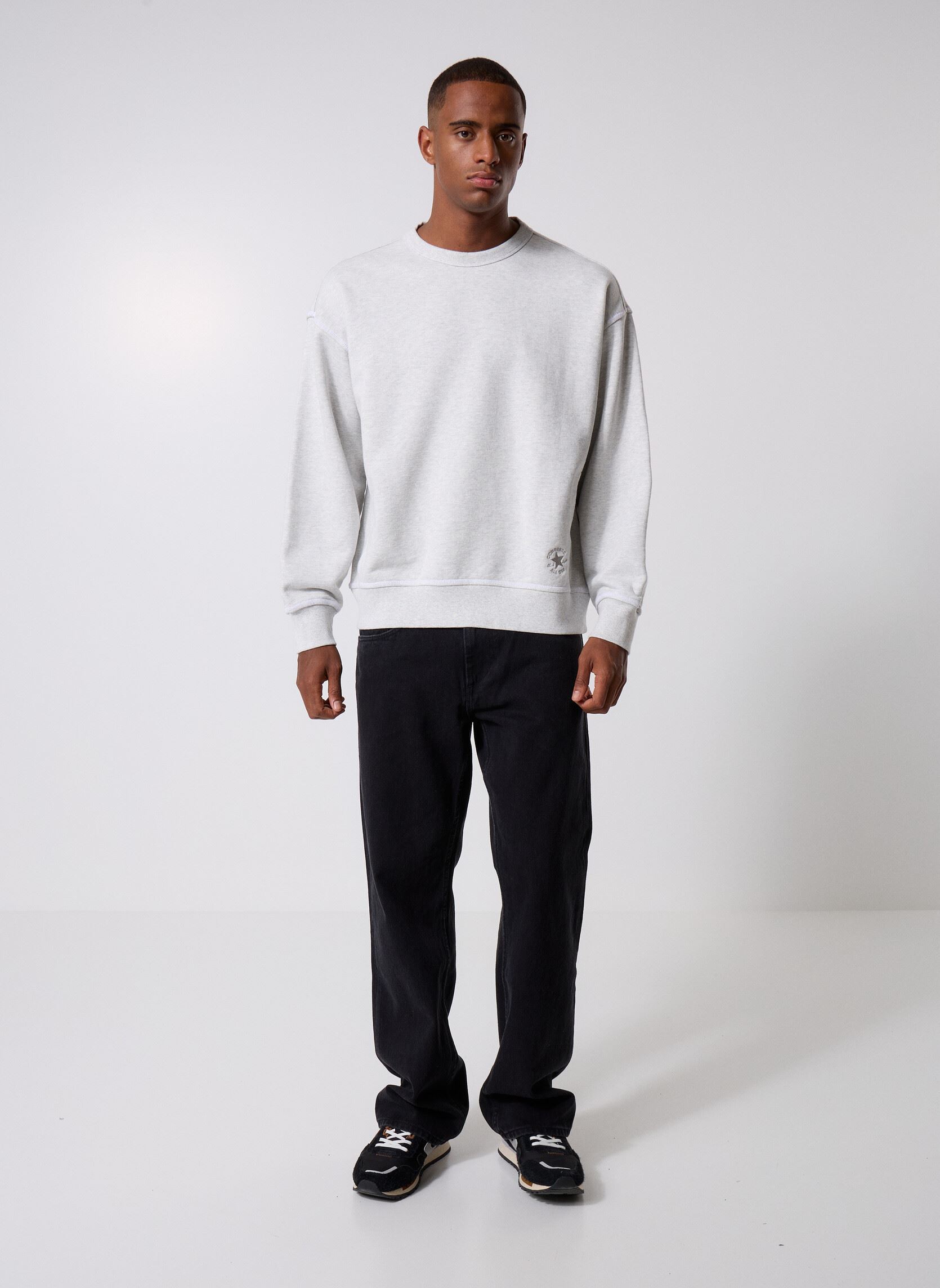 Sweats Gold Standard Crew homme gris Converse Sweats Gold Standard Crew homme gris Lt Grey Heather Grey