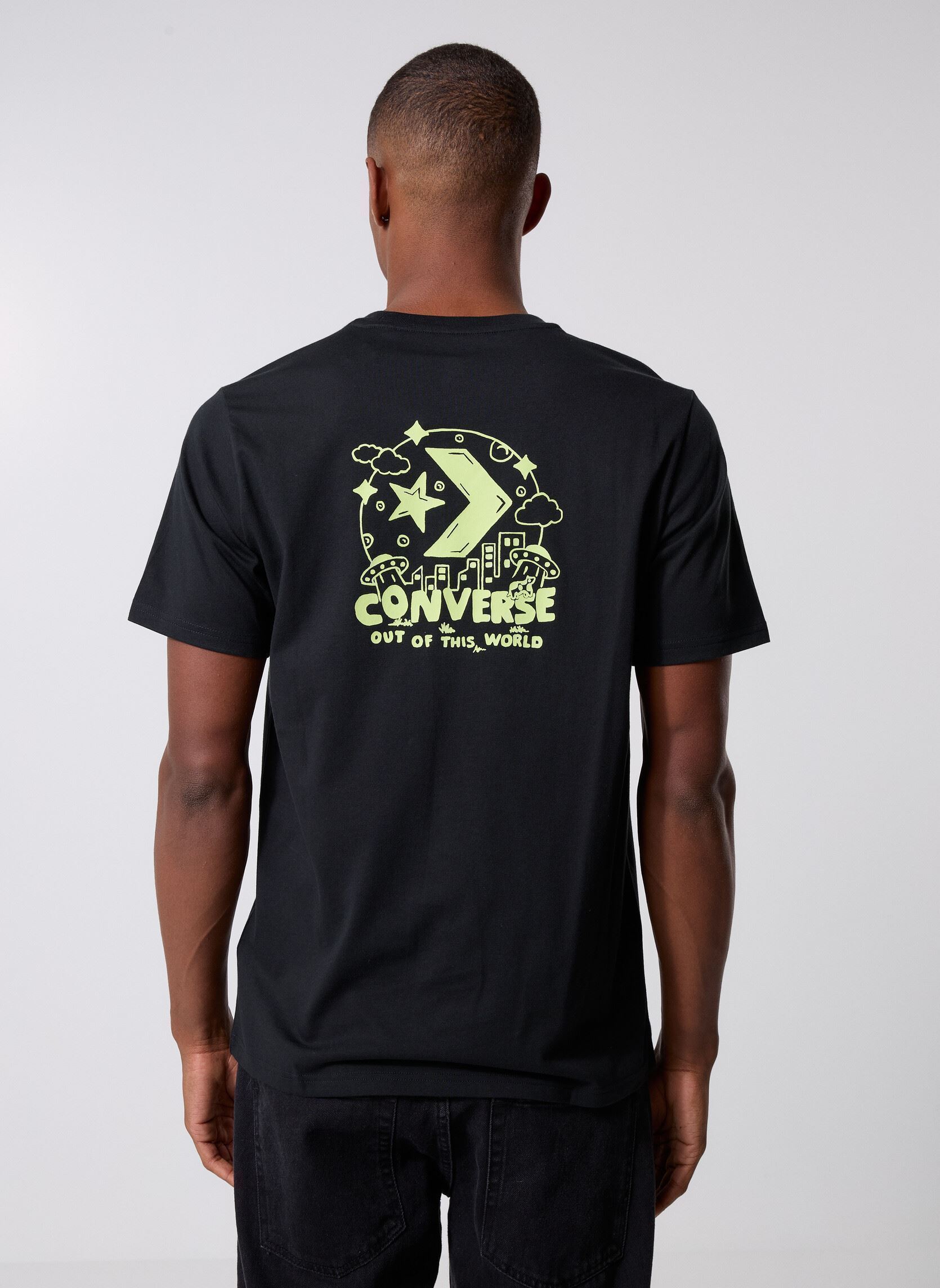 Kurzarm-T-Shirts Ootw Tee herren schwarz Converse Kurzarm-T-Shirts Ootw Tee herren schwarz Black Black
