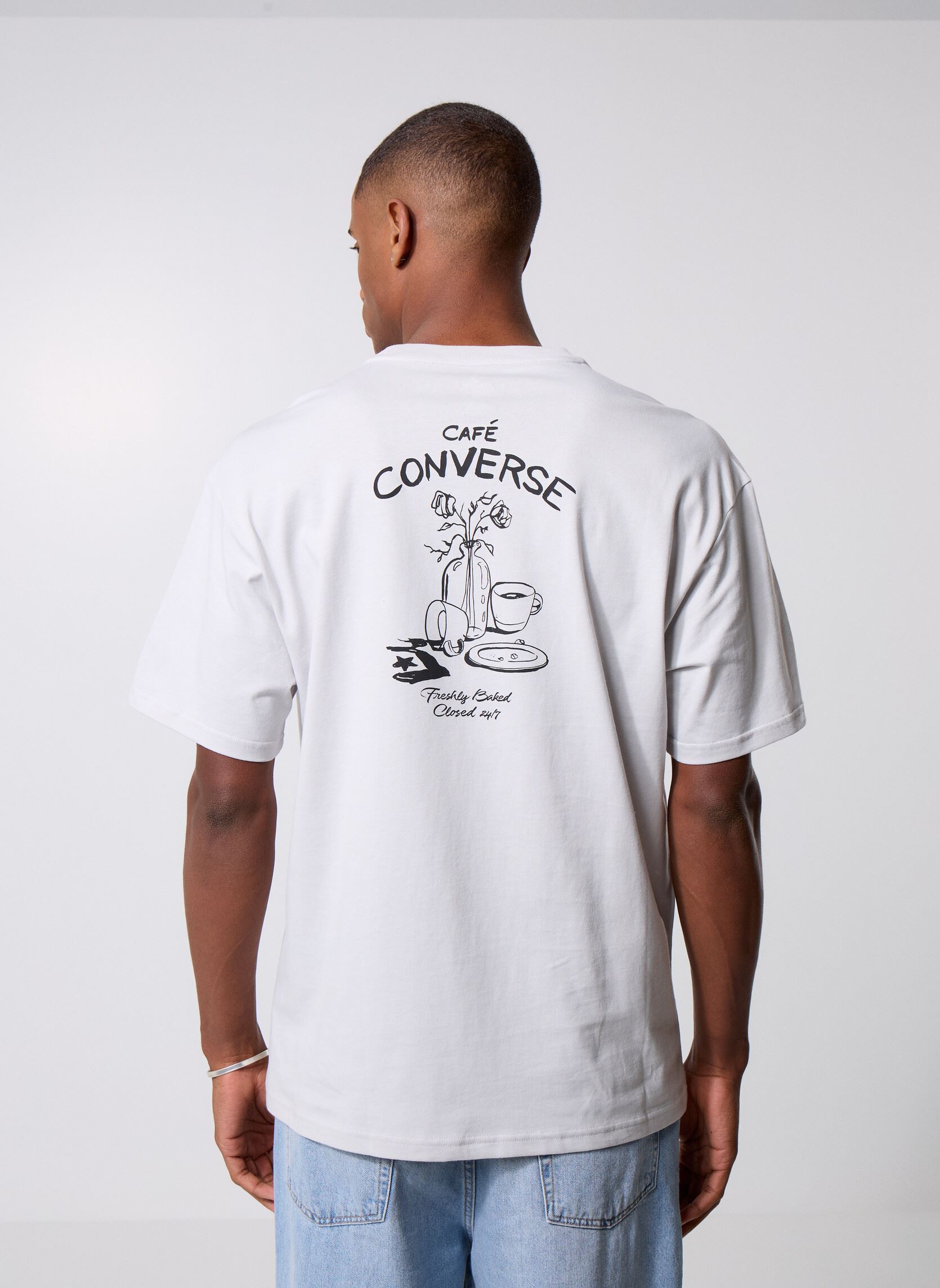 Tee-shirts manches courtes Caf Tee homme gris Converse Tee-shirts manches courtes Caf Tee homme gris Barely Grey Grey