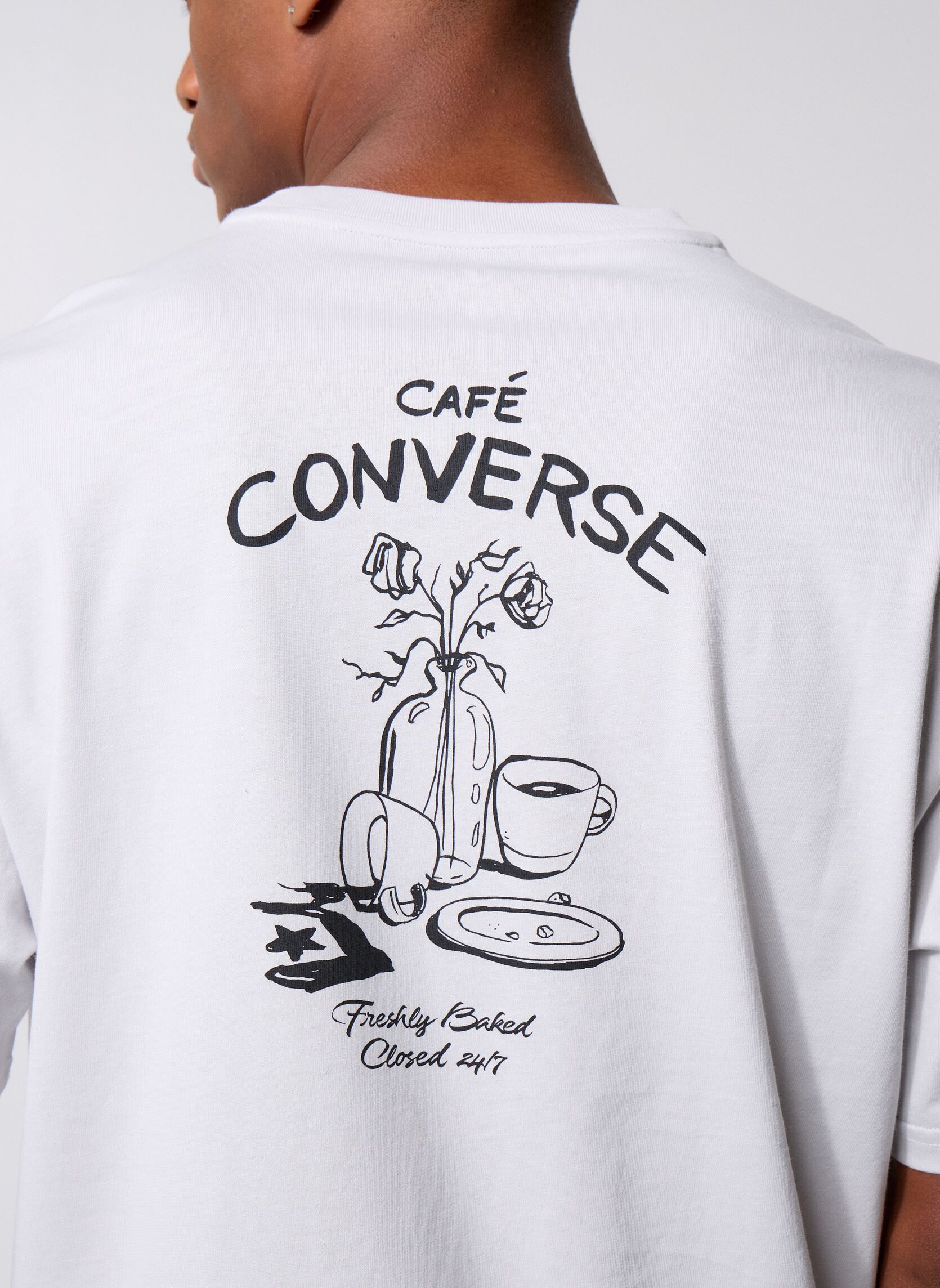 Tee-shirts manches courtes Caf Tee homme gris Converse Tee-shirts manches courtes Caf Tee homme gris Barely Grey Grey
