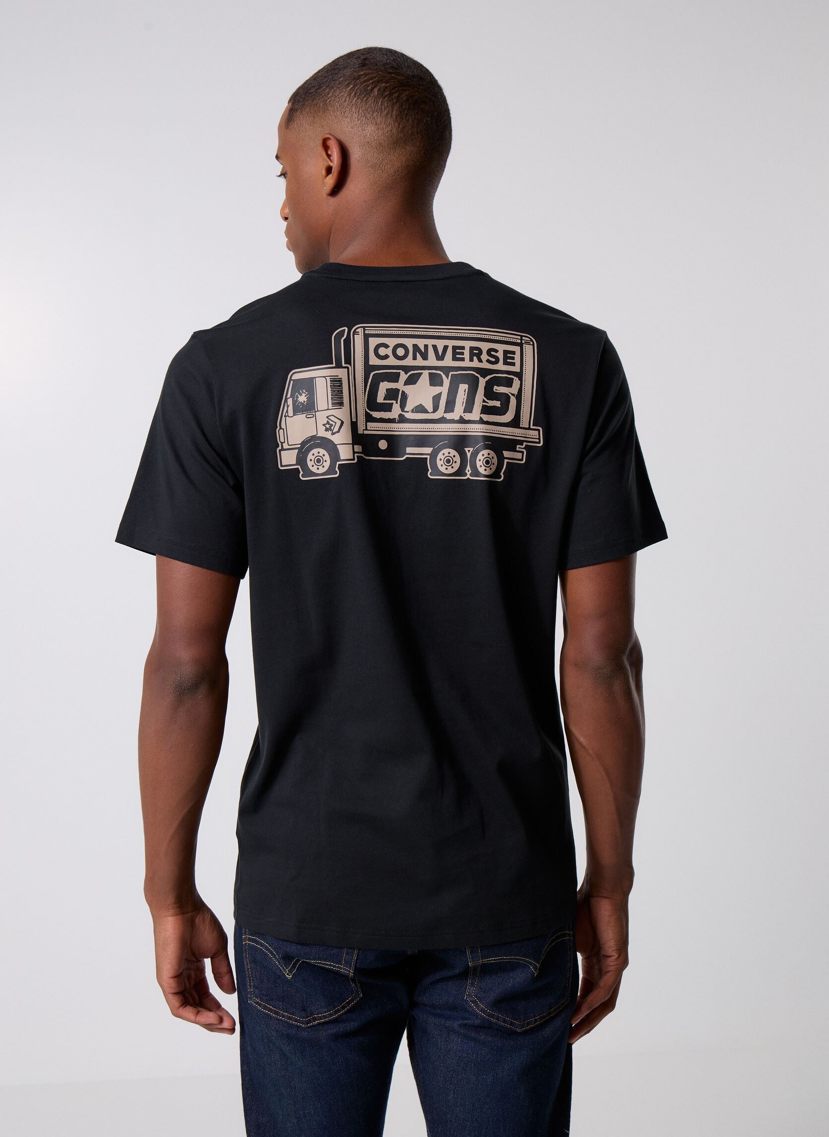 Tee-shirts manches courtes Cons Truck Tee homme noir Converse Tee-shirts manches courtes Cons Truck Tee homme noir Black Black