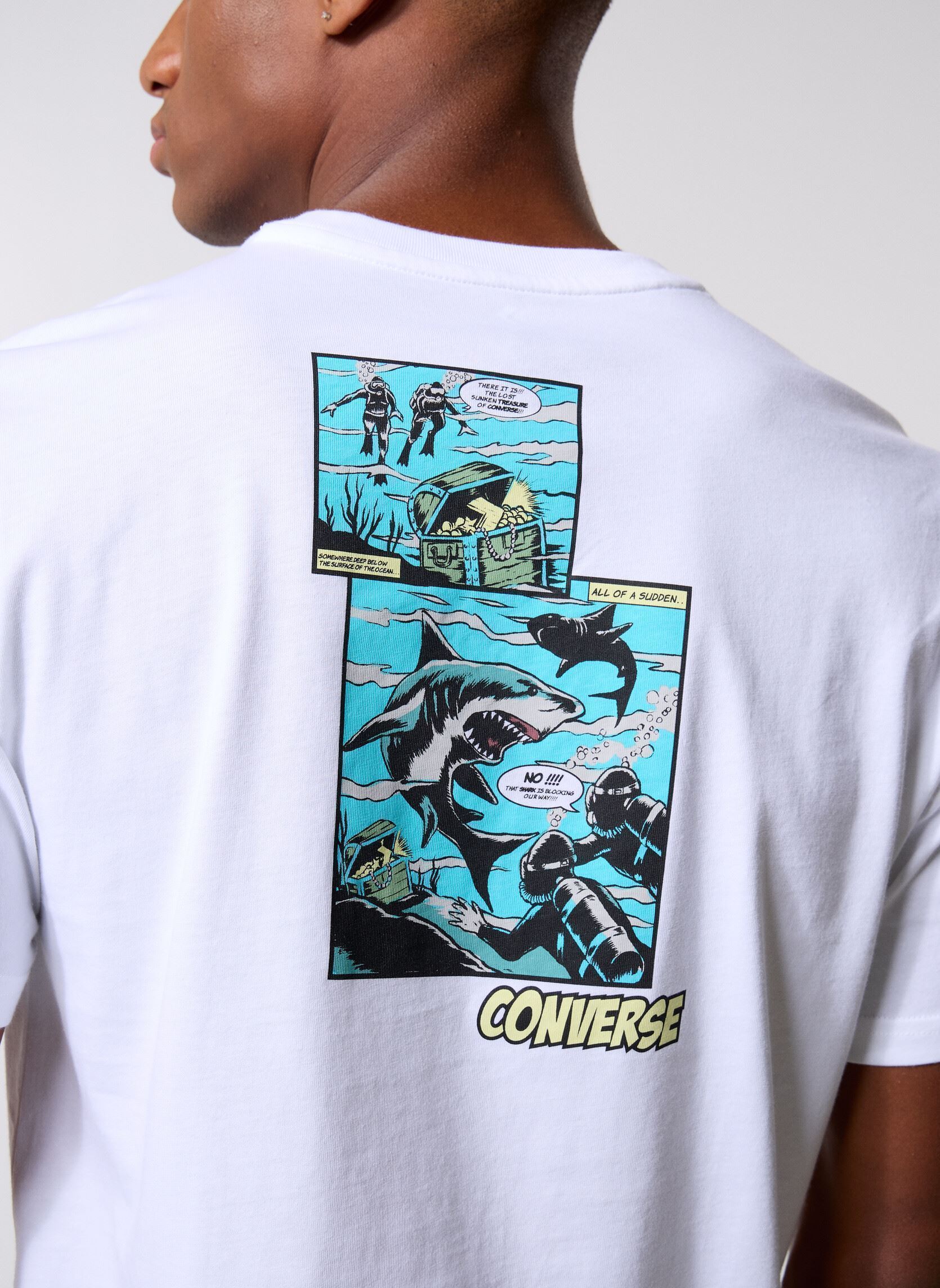 T-shirts met korte mouwen Comic Tee heren wit Converse T-shirts met korte mouwen Comic Tee heren wit White White
