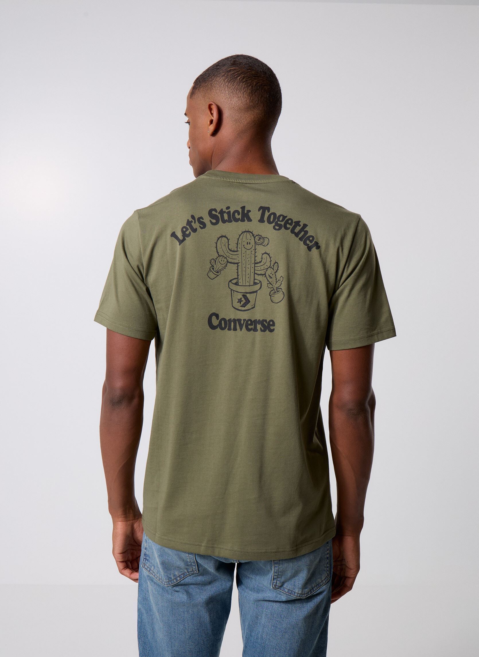 Tee-shirts manches courtes Lets Stick Together homme vert Converse Tee-shirts manches courtes Lets Stick Together homme vert Utility Green Green