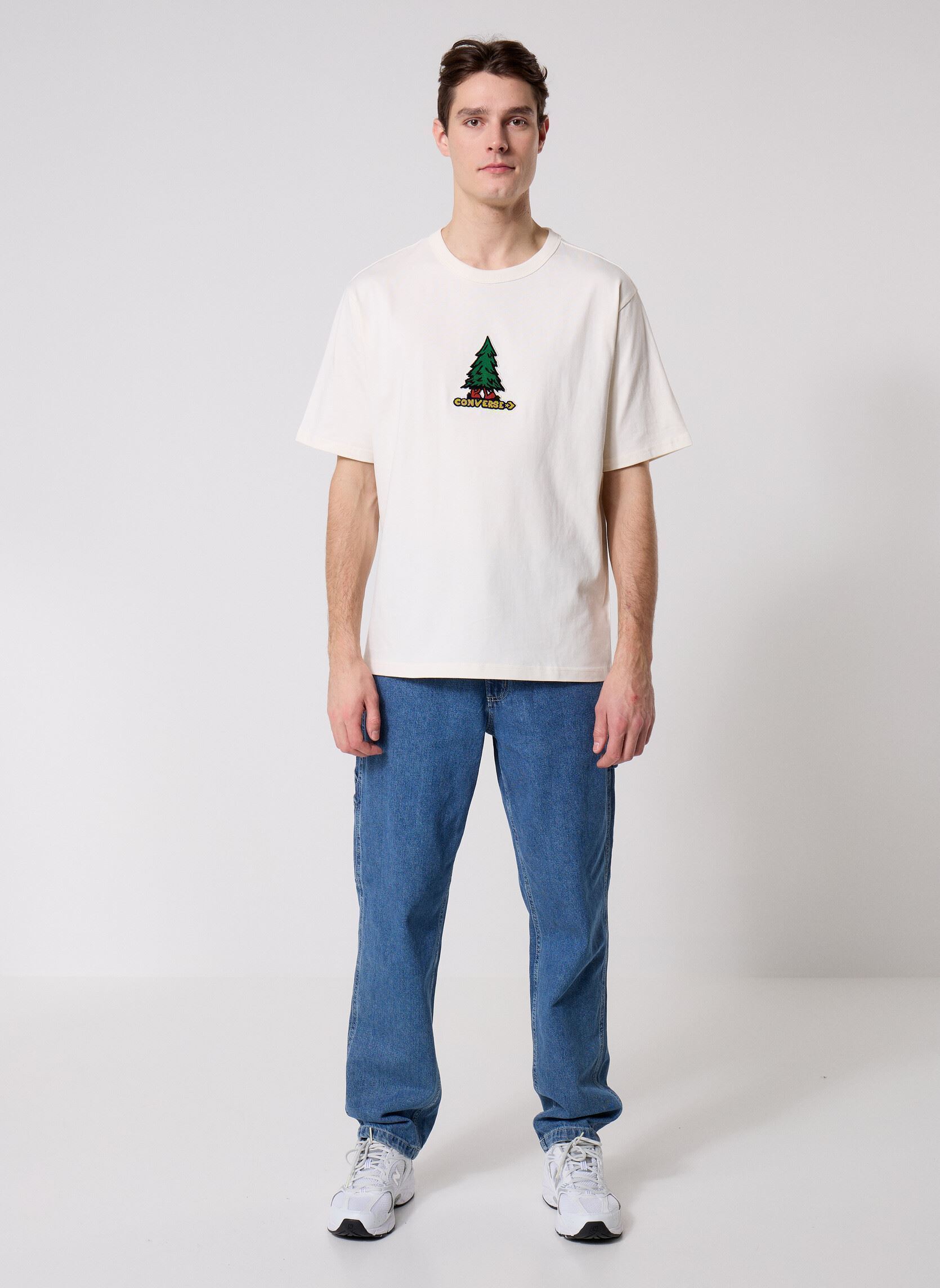 T-shirts met korte mouwen Take A Walk Tee heren wit Converse T-shirts met korte mouwen Take A Walk Tee heren wit Egret White