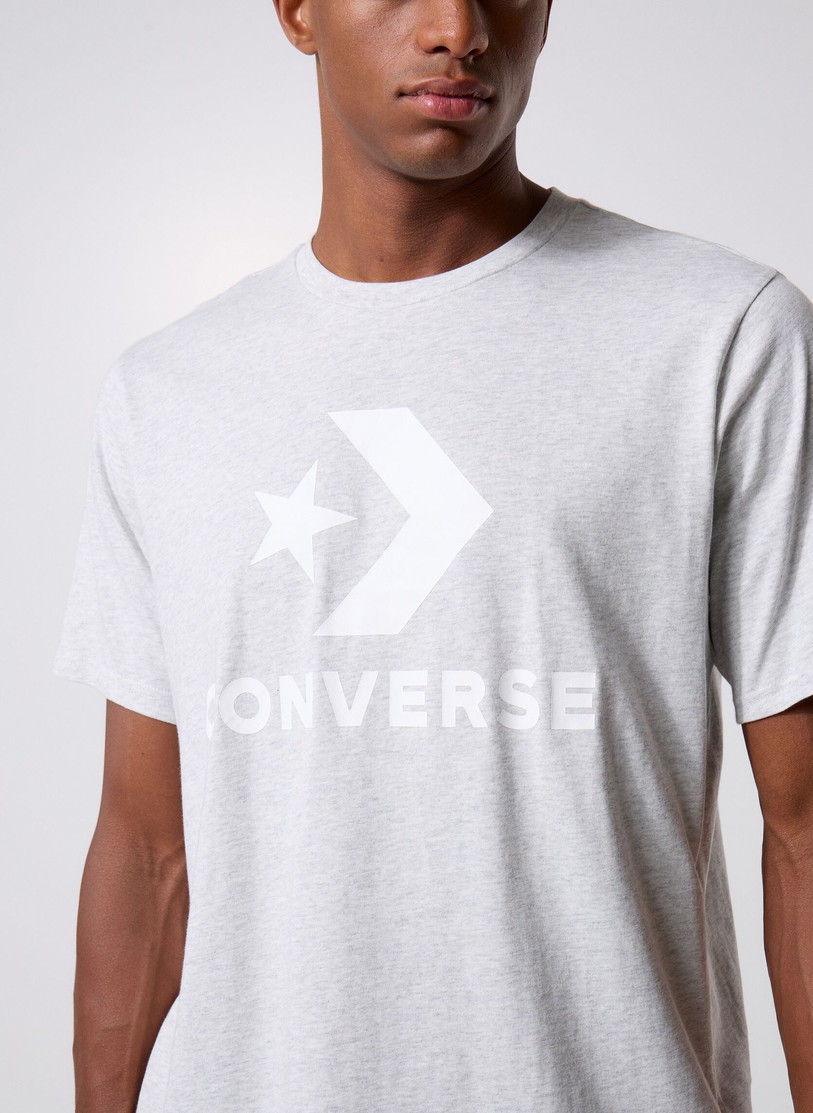 T-shirts met korte mouwen Cvm5T458Standard Fit heren grijs Converse T-shirts met korte mouwen Cvm5T458Standard Fit heren grijs Lt Grey Heather Grey