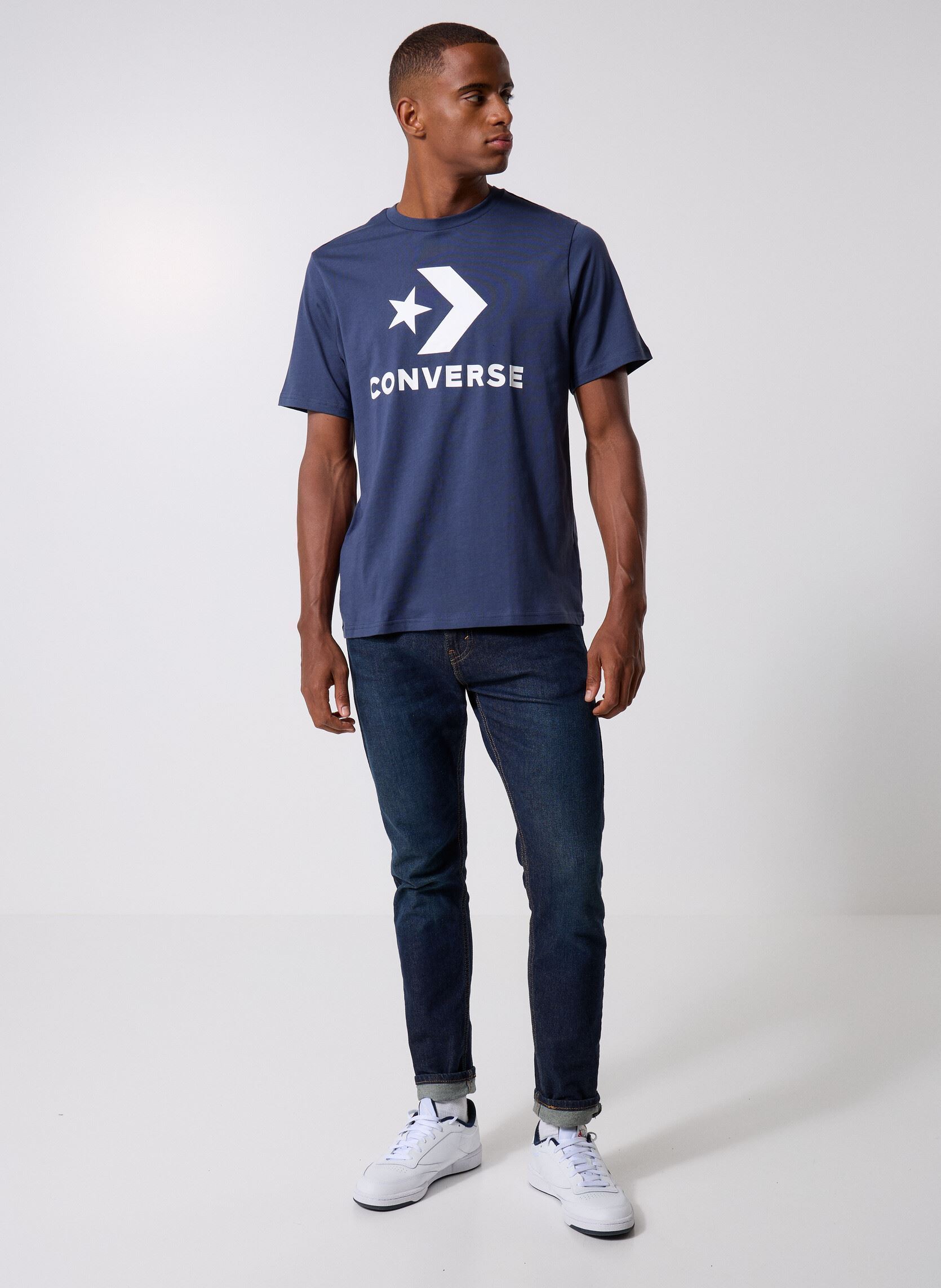 Kurzarm-T-Shirts Cvm5T458Standard Fit herren blau Converse Kurzarm-T-Shirts Cvm5T458Standard Fit herren blau Navy Blue