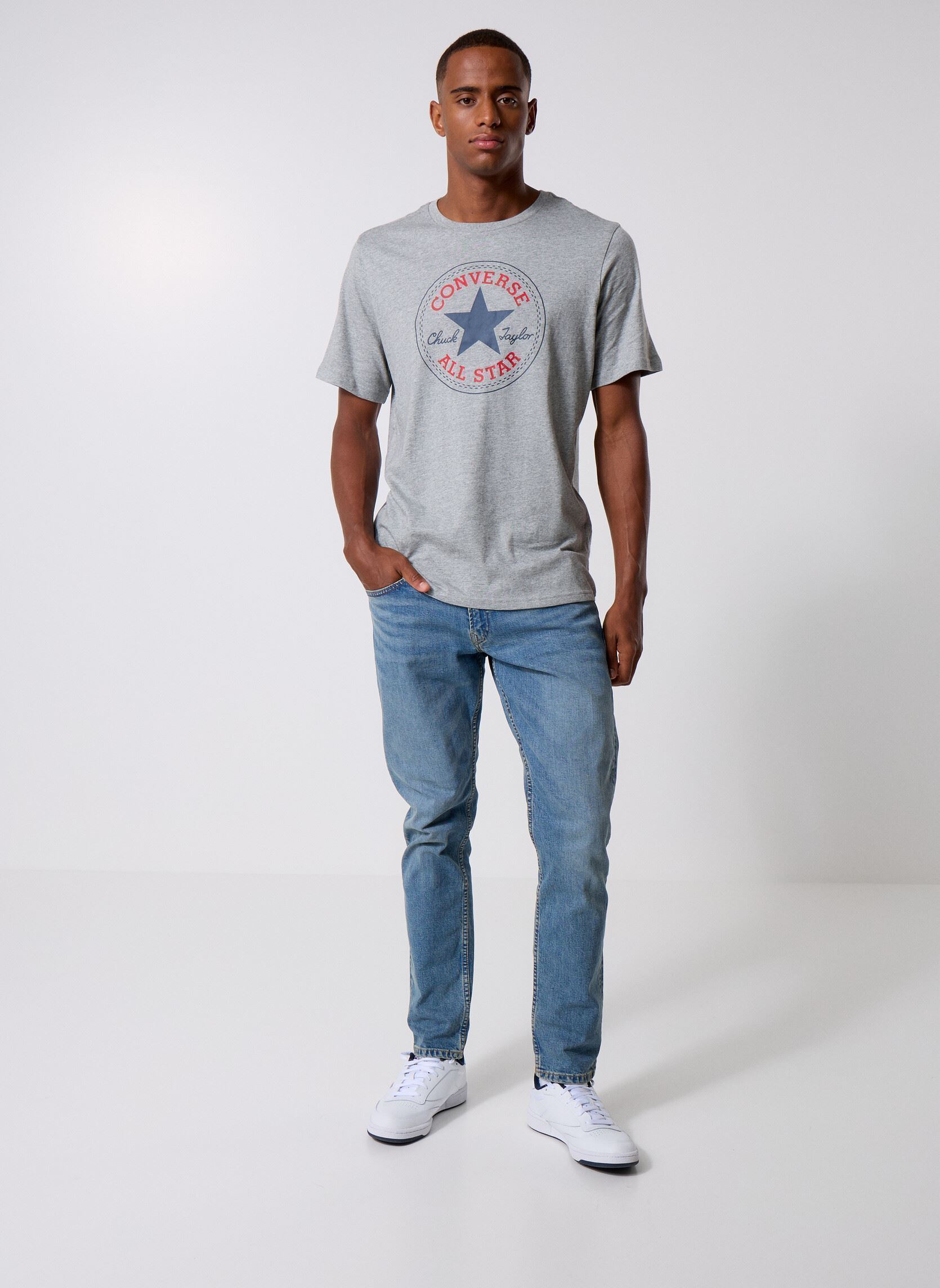 Tee-shirts manches courtes Converse Arch All St homme gris Converse Tee-shirts manches courtes Converse Arch All St homme gris Vintage Grey Heather Grey