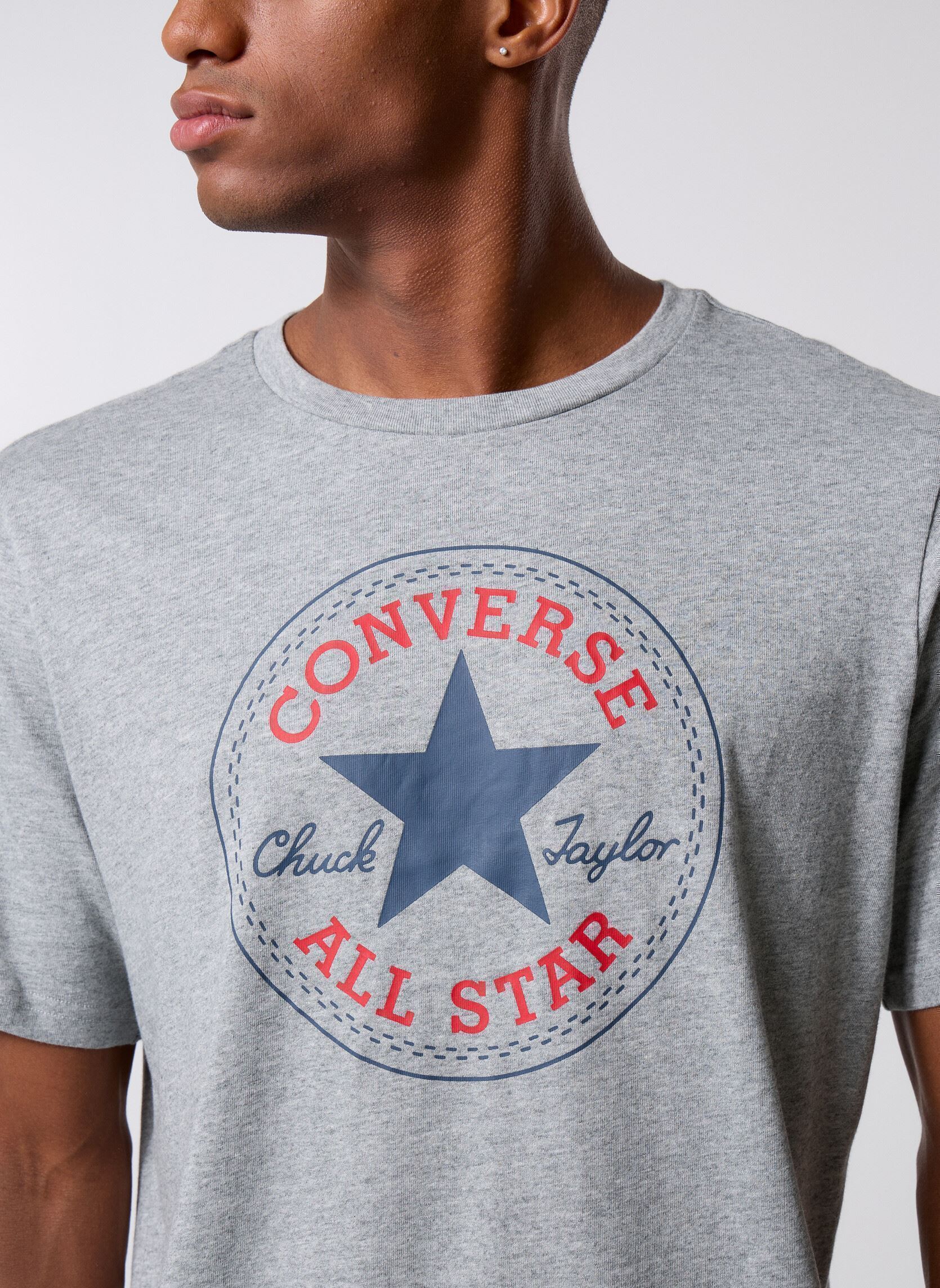 Tee-shirts manches courtes Converse Arch All St homme gris Converse Tee-shirts manches courtes Converse Arch All St homme gris Vintage Grey Heather Grey