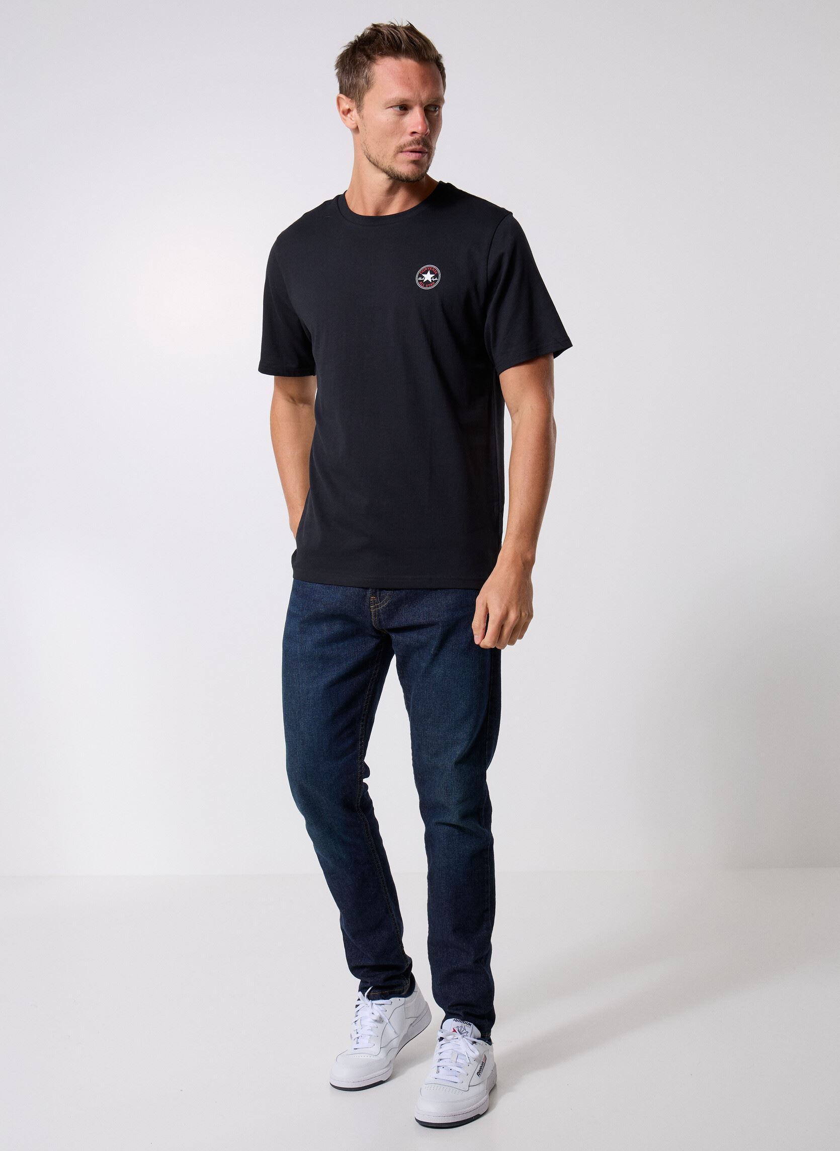 Kurzarm-T-Shirts Core Chuck Patch Tee-17 herren schwarz Converse Kurzarm-T-Shirts Core Chuck Patch Tee-17 herren schwarz Black Black