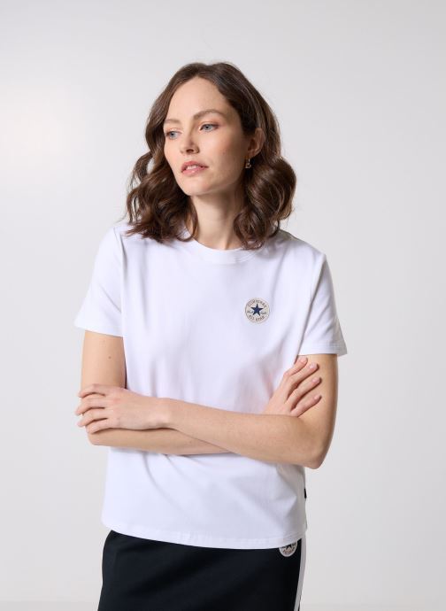 Converse T-shirts met korte mouwen Core Chuck Patch Tee dames wit