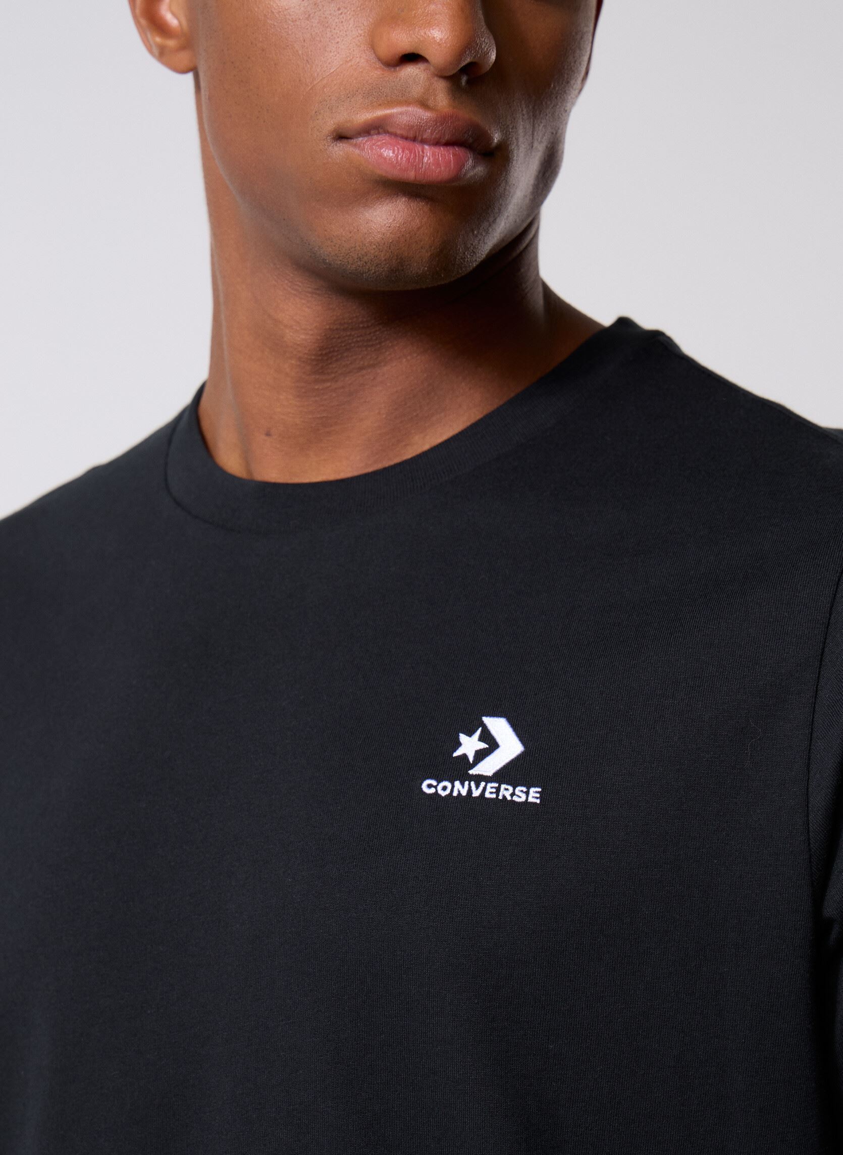 Kurzarm-T-Shirts Chest Star Chev Tee herren schwarz Converse Kurzarm-T-Shirts Chest Star Chev Tee herren schwarz Black Black