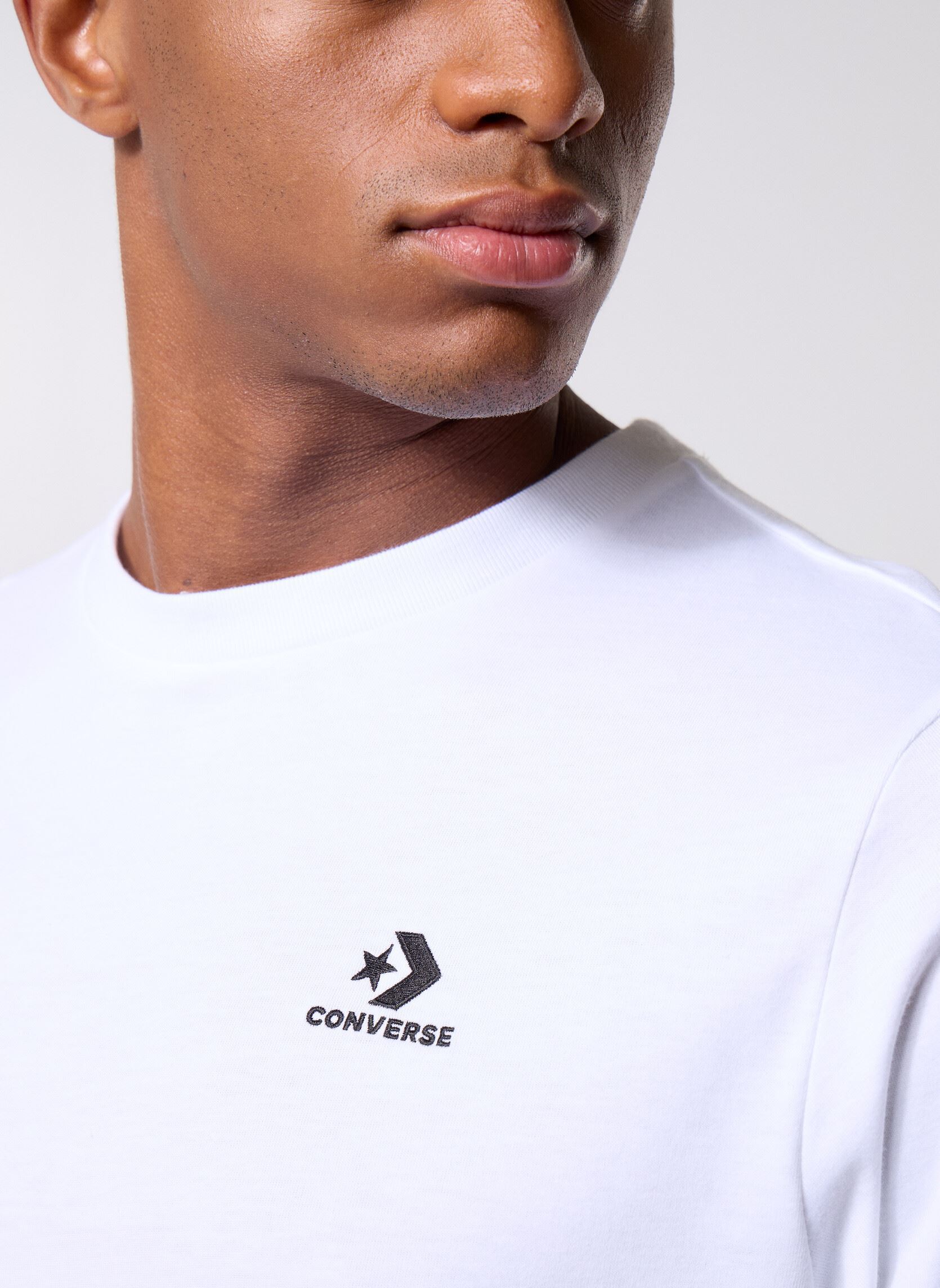 Kurzarm-T-Shirts Chest Star Chev Tee herren weiß Converse Kurzarm-T-Shirts Chest Star Chev Tee herren weiß White White
