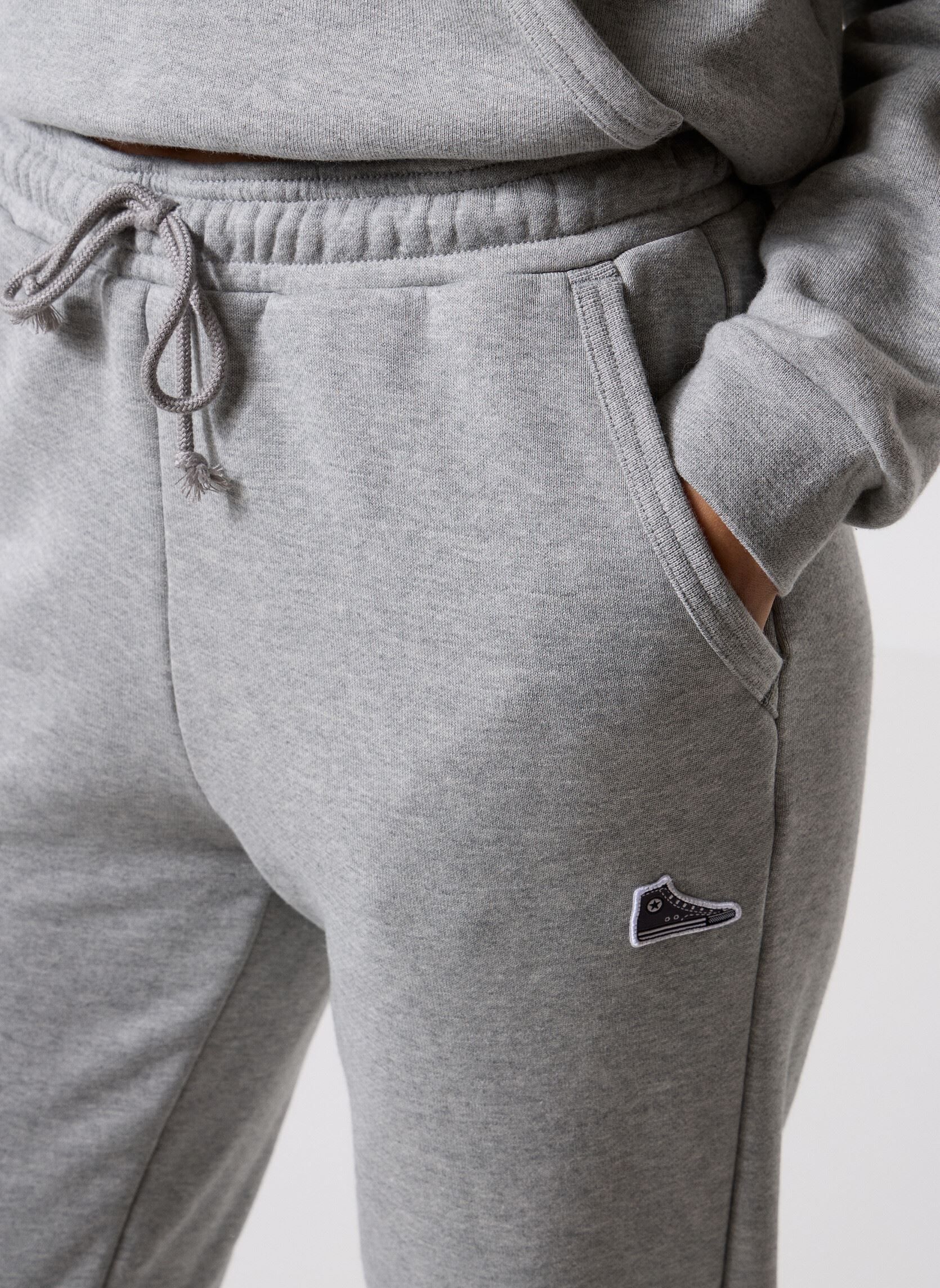 Jogginghosen Sneaker Patch Pant damen grau Converse Jogginghosen Sneaker Patch Pant damen grau Vintage Grey Heather Grey