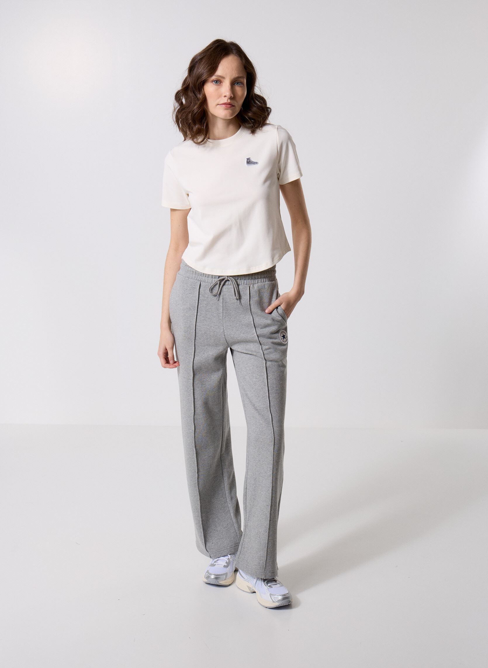 Trainingsbroeken Retrochuck Knit Pant dames grijs Converse Trainingsbroeken Retrochuck Knit Pant dames grijs Vintage Grey Heather Grey