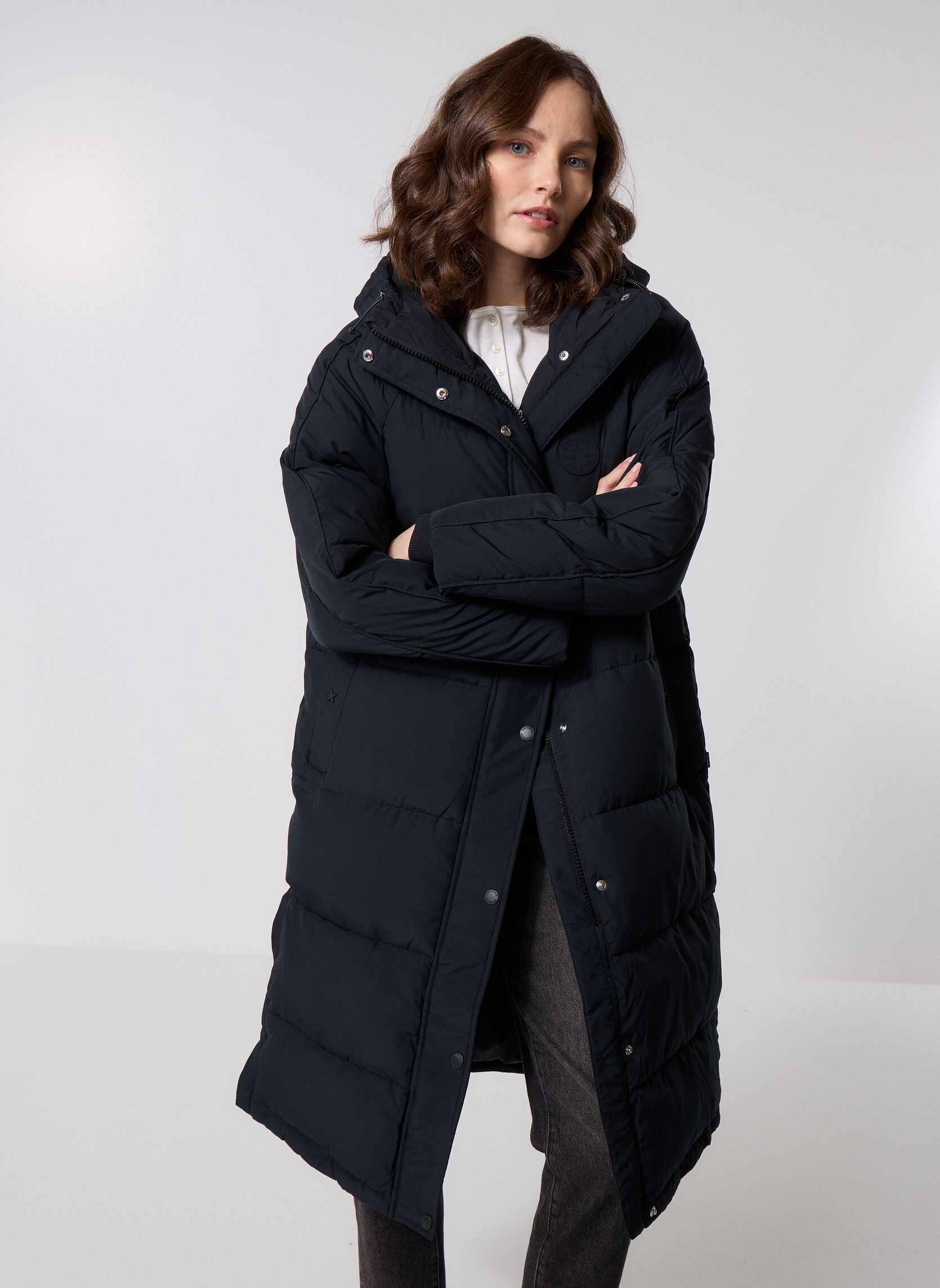 Vêtements Converse Hooded Puffer Coat pour Femme