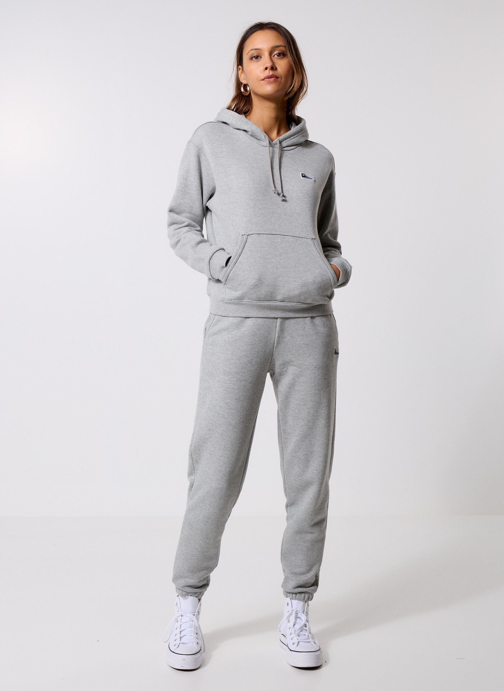 Sweats à capuche Sneaker Patch Hoodie femme gris Converse Sweats à capuche Sneaker Patch Hoodie femme gris Vintage Grey Heather Grey