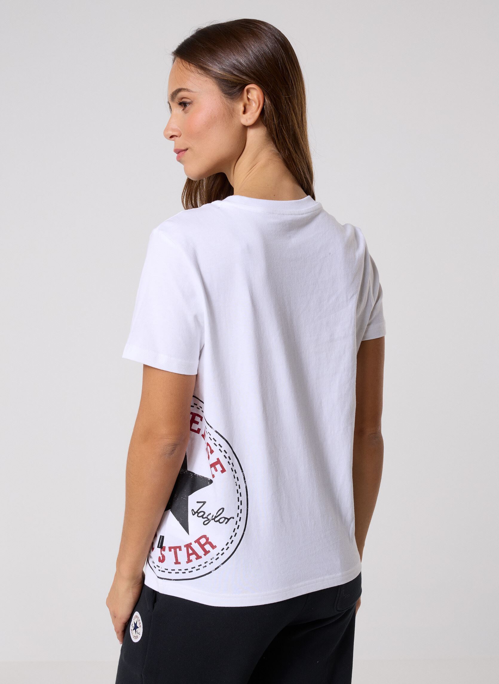 Tee-shirts manches courtes Chuck Patch Side Tee femme blanc Converse Tee-shirts manches courtes Chuck Patch Side Tee femme blanc White White