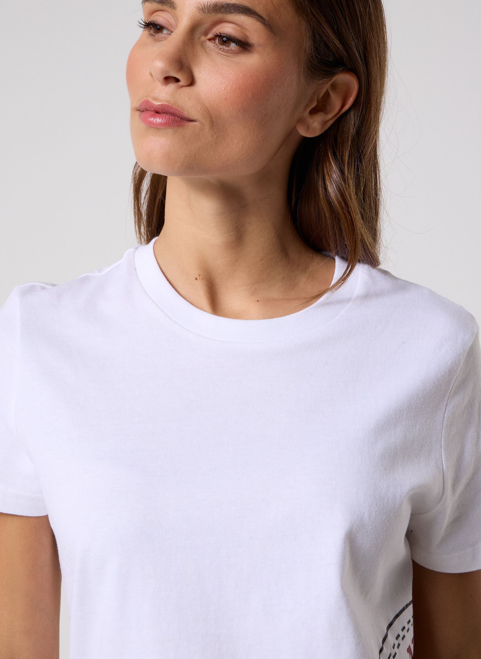 Tee-shirts manches courtes Chuck Patch Side Tee femme blanc Converse Tee-shirts manches courtes Chuck Patch Side Tee femme blanc White White