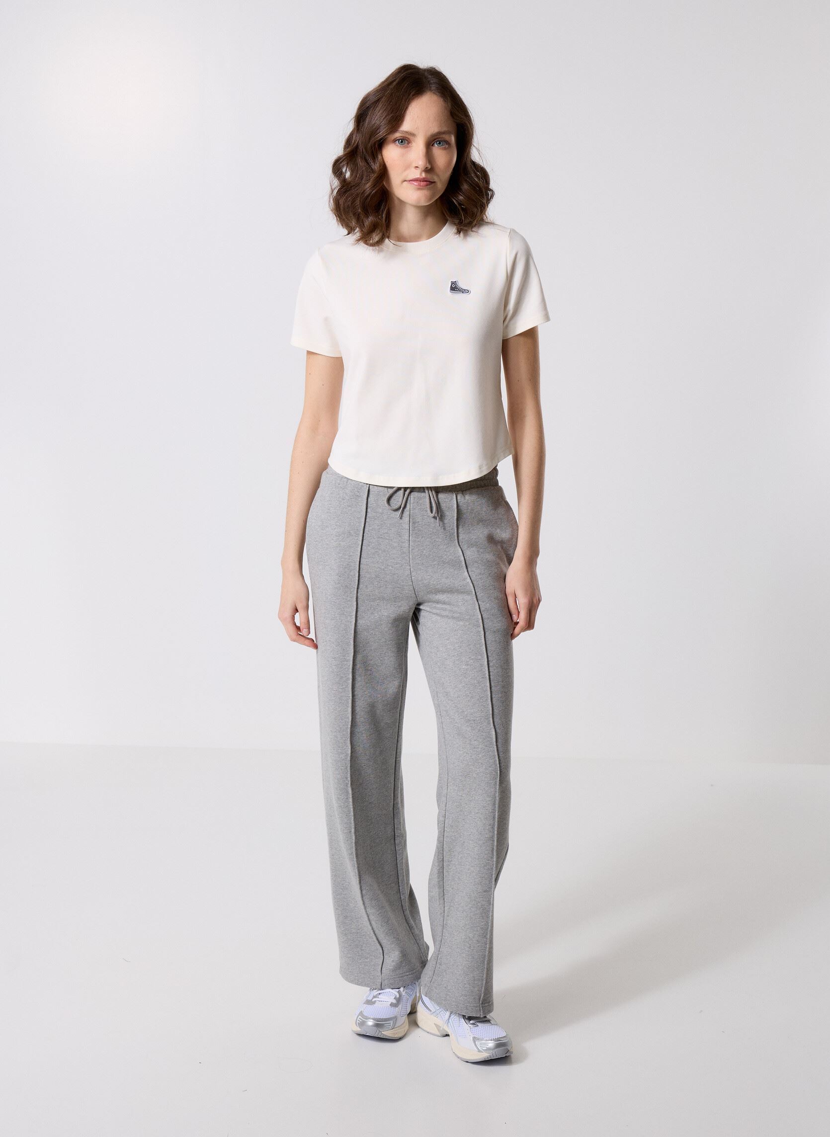 Tee-shirts manches courtes Chuck 70 Slim Tee femme blanc Converse Tee-shirts manches courtes Chuck 70 Slim Tee femme blanc Egret White