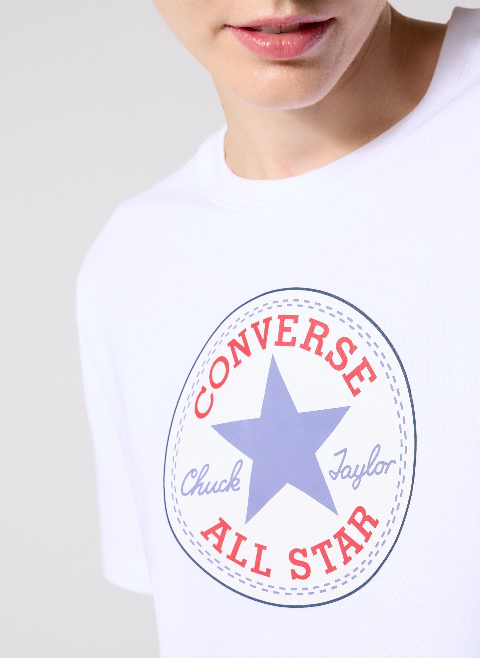 Tee-shirts manches courtes Chuck Patch Tee femme blanc Converse Tee-shirts manches courtes Chuck Patch Tee femme blanc White White