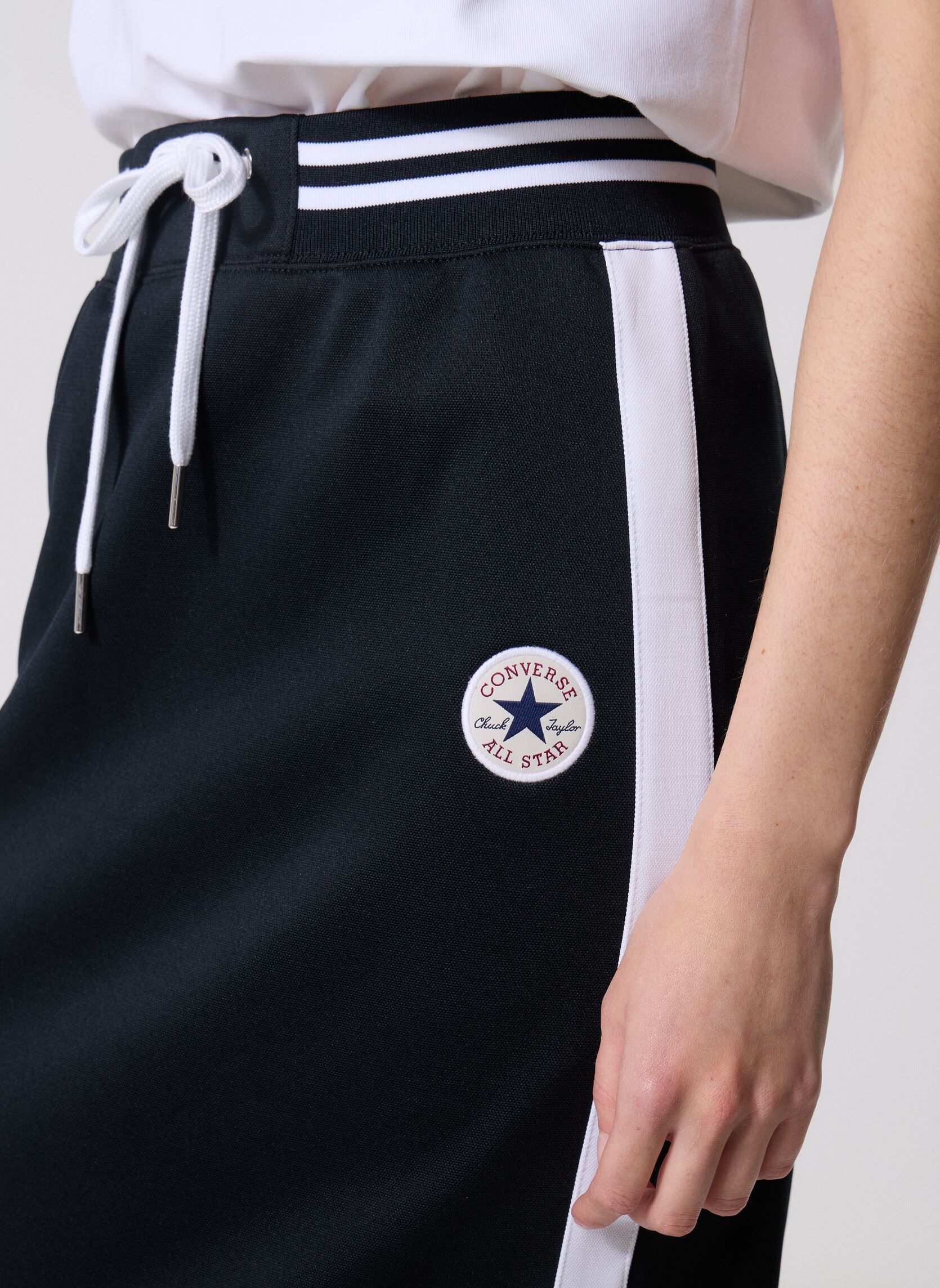 Jupes longues Retro Track Skirt femme noir Converse Jupes longues Retro Track Skirt femme noir Black Black